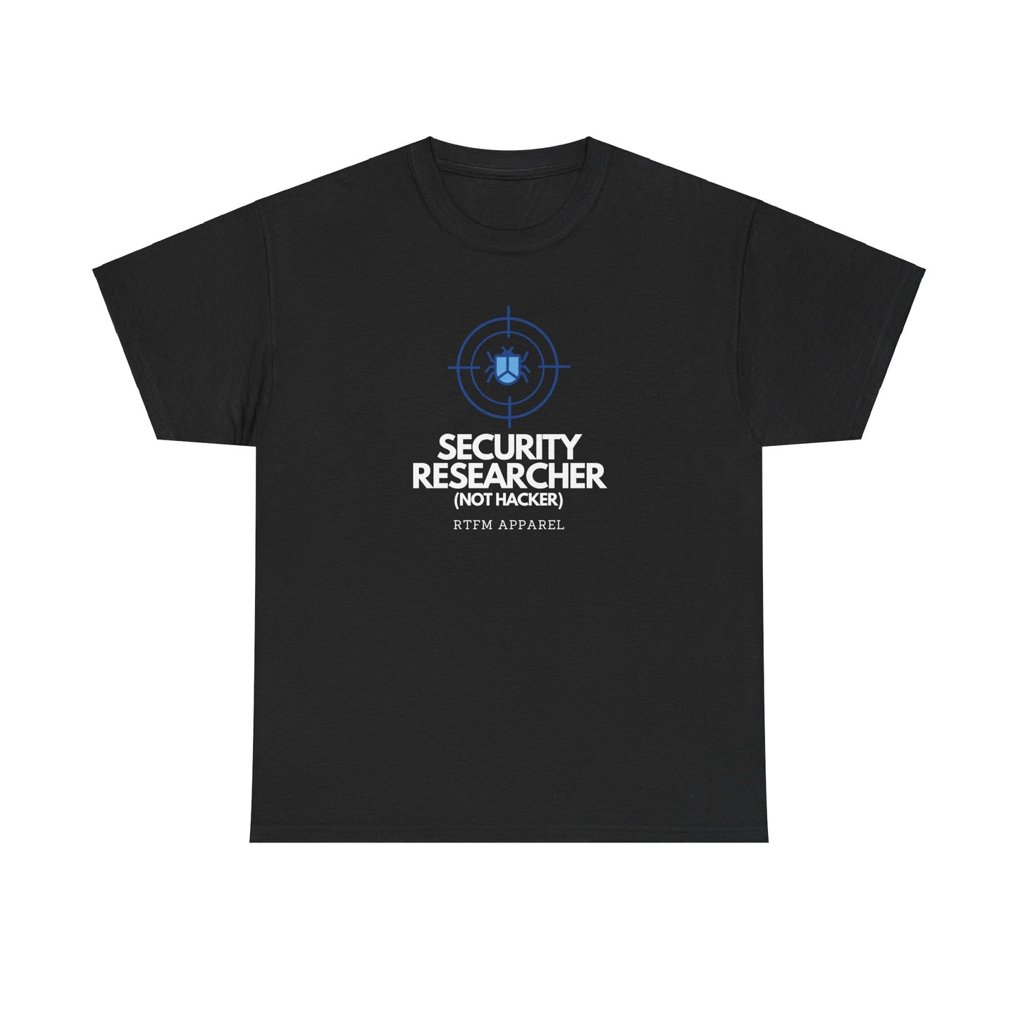 Security Researcher Not Hacker Bug RTFM Apparel Cybersecurity