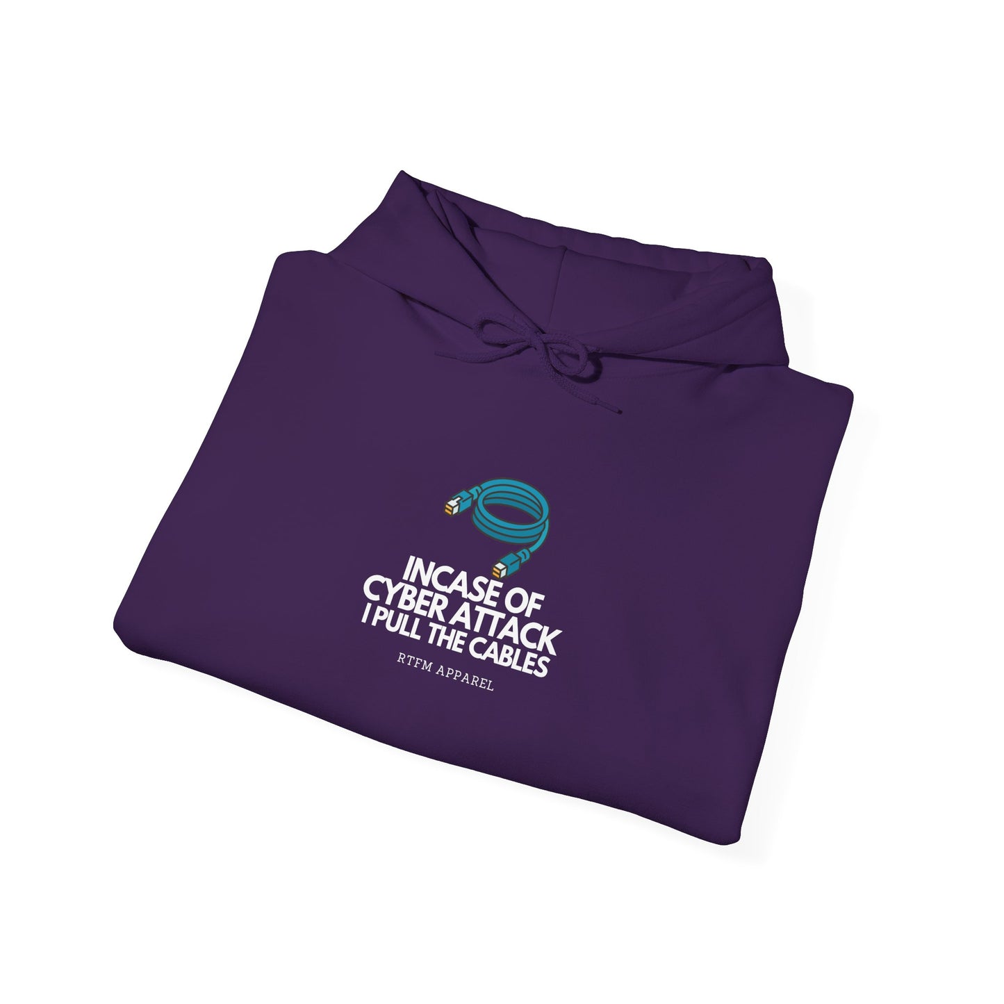 In Case Of Cyber Attack I Pull The Cables - Funny IT Tech Hoodie
