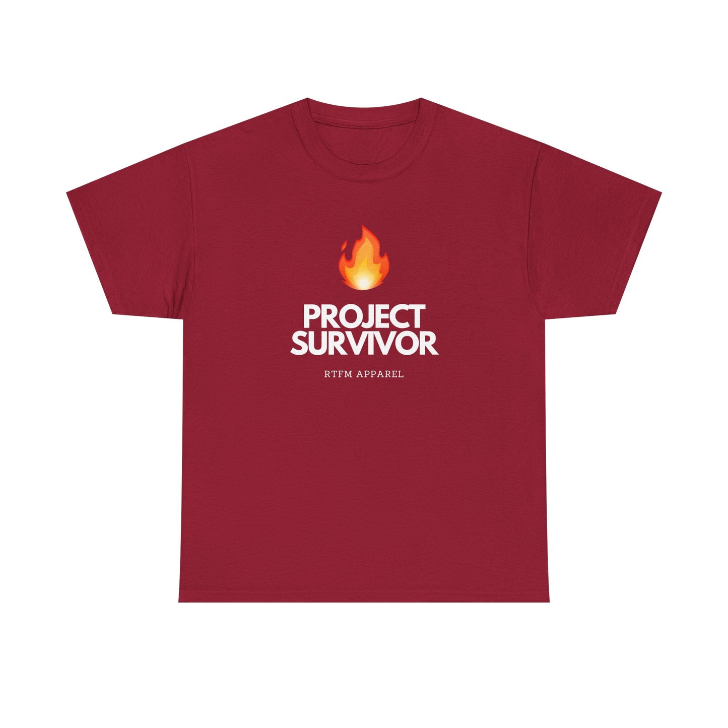 Project Survivor RTFM Apparel Flame Design - Tech, IT, Cybersecurity Engineer Humor 2025