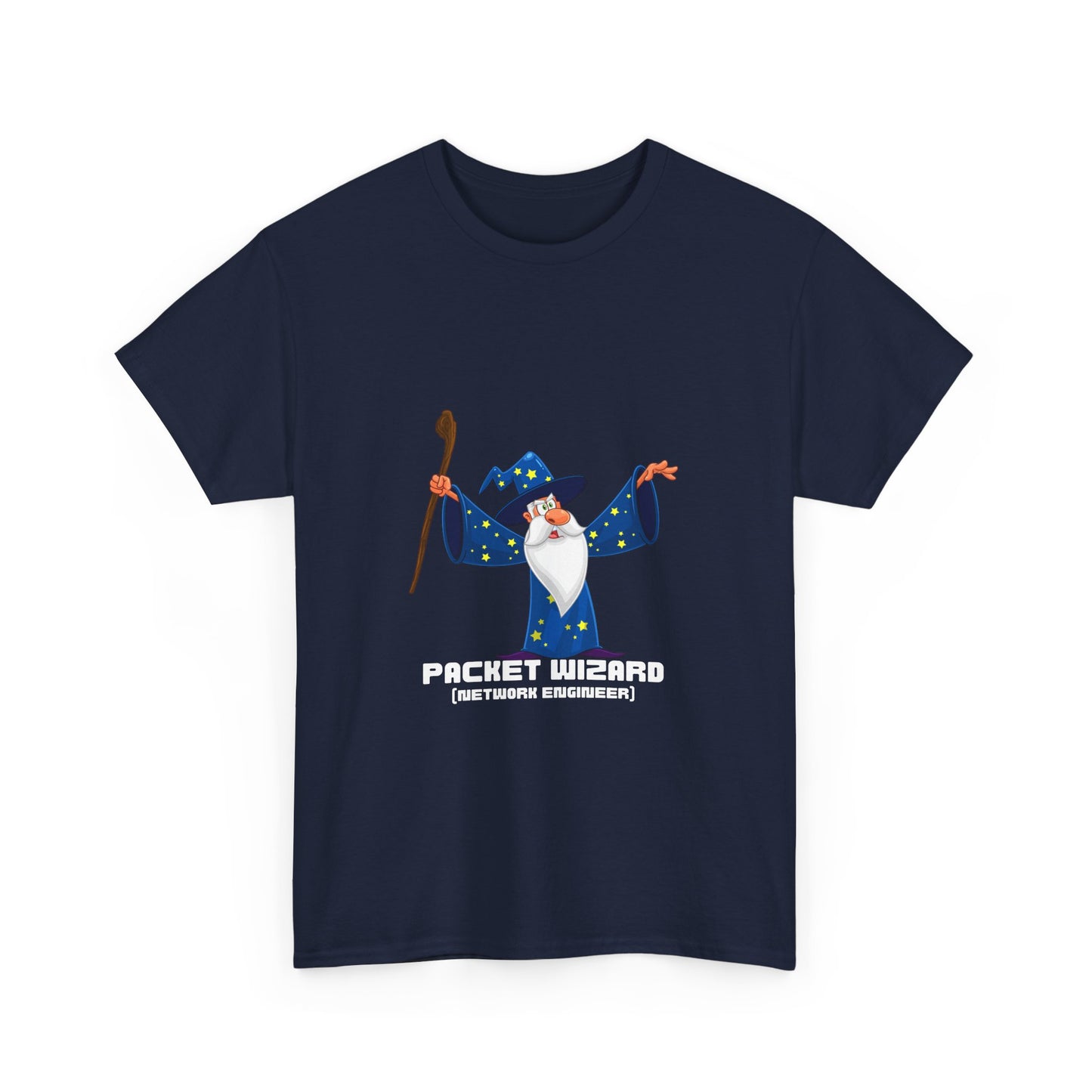 Packet Wizard Network Engineer Funny Tech Geek T-Shirt