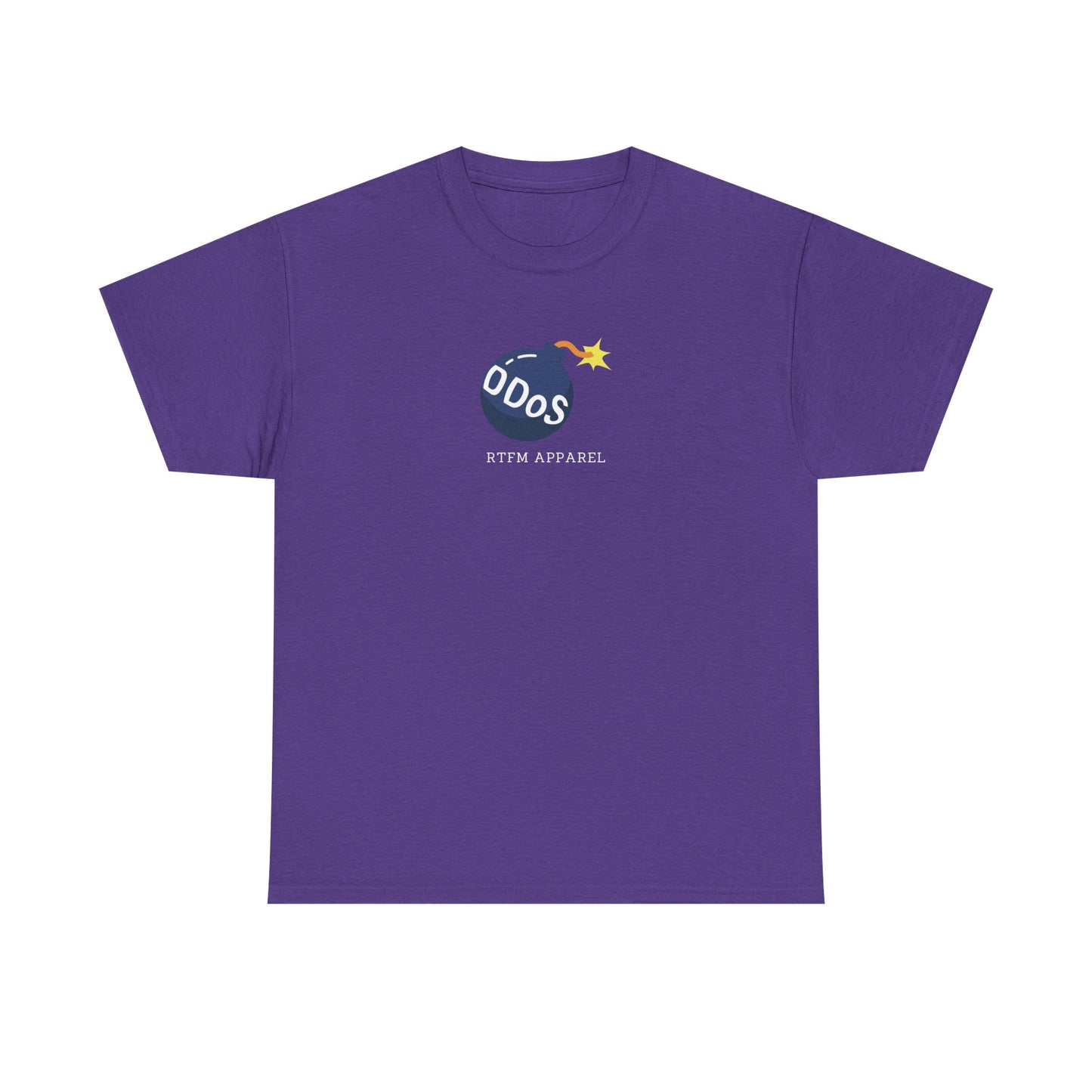 Funny DDOS Bomb Graphic T-Shirt - Cybersecurity, IT, Geek Tech Humor