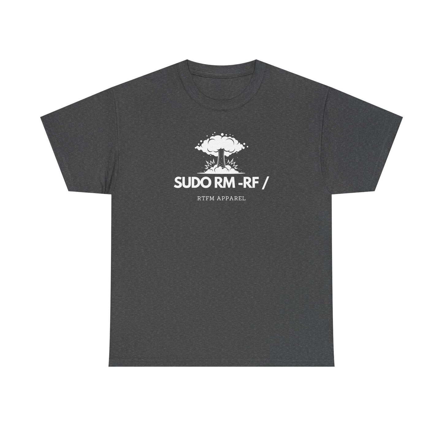 Sudo RM -RF / Explosion Fun T-Shirt - Sysadmin Linux Geek Humor 2025