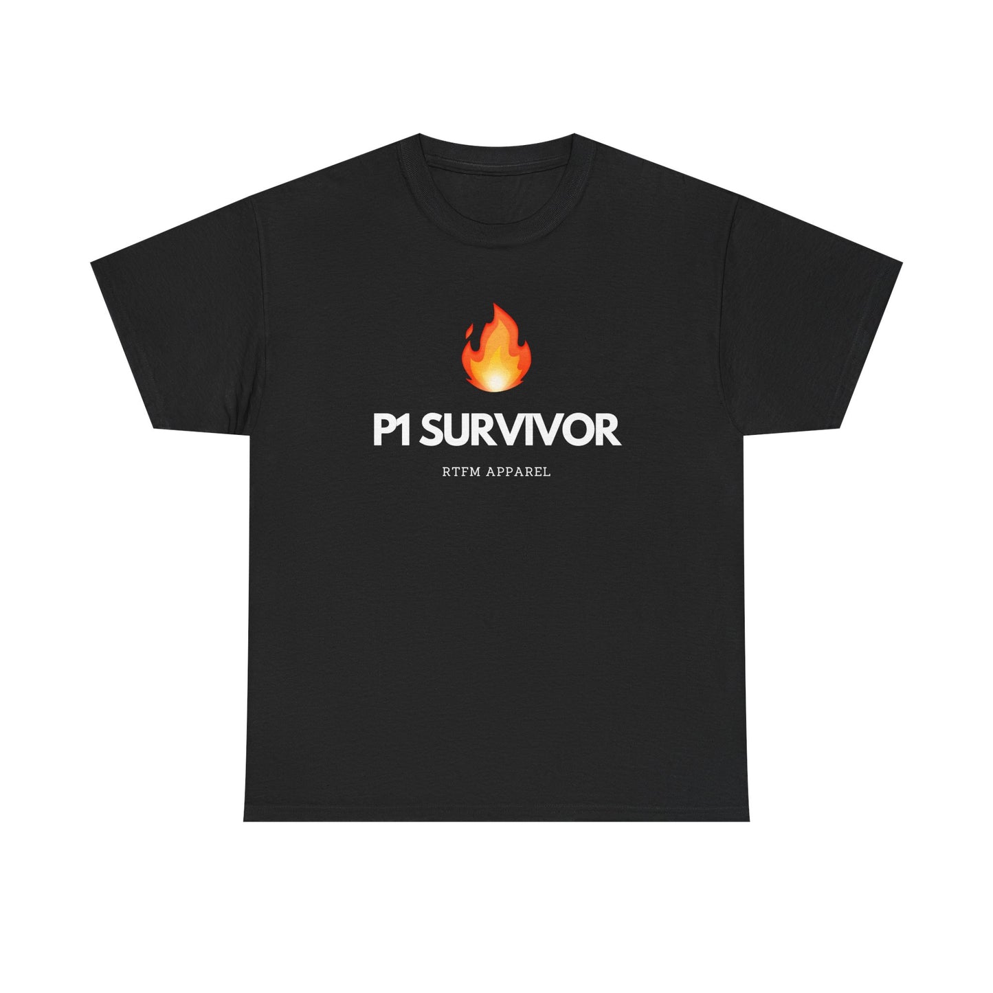 P1 Survivor T-Shirt - RTFM Apparel Funny IT, Tech, Cybersecurity, Geek Humor