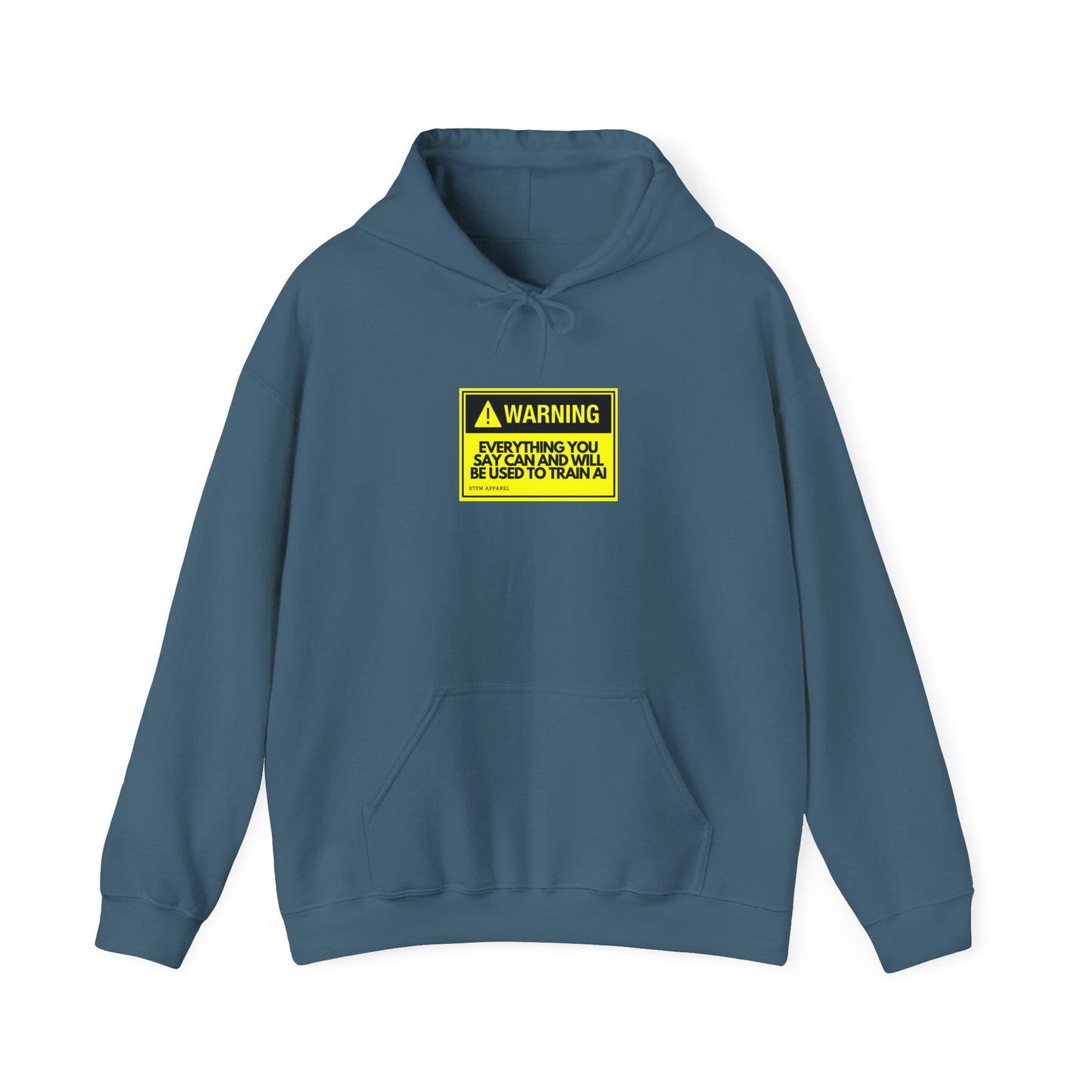 Warning Everything You Say Can And Will Be Used To Train AI Hoodie - Tech, Geek, Cyber Security, AI, Programmer