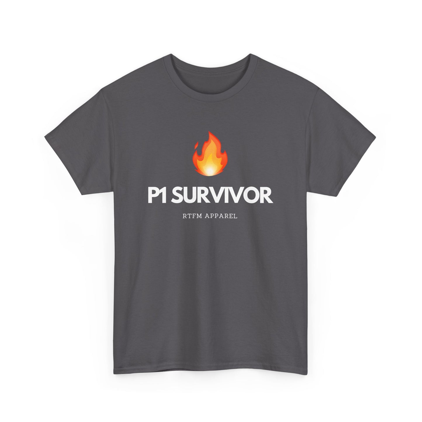 P1 Survivor T-Shirt - RTFM Apparel Funny IT, Tech, Cybersecurity, Geek Humor