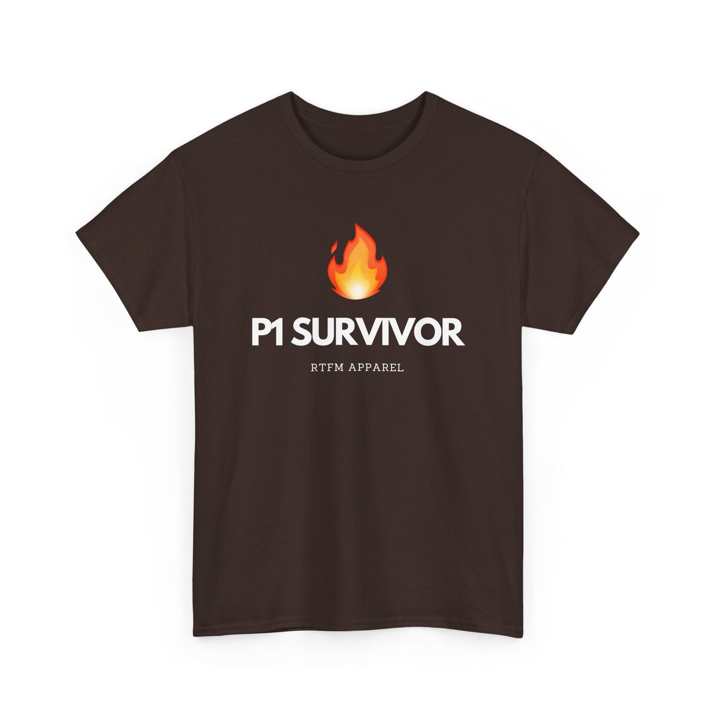 P1 Survivor T-Shirt - RTFM Apparel Funny IT, Tech, Cybersecurity, Geek Humor