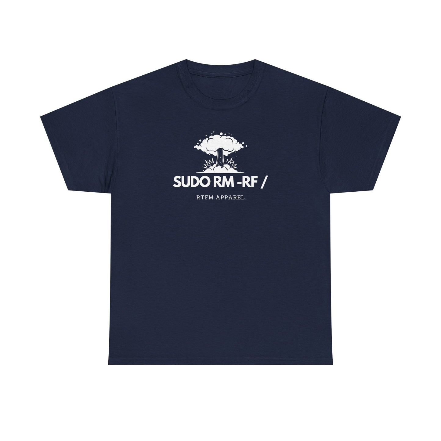 Sudo RM -RF / Explosion Fun T-Shirt - Sysadmin Linux Geek Humor 2025
