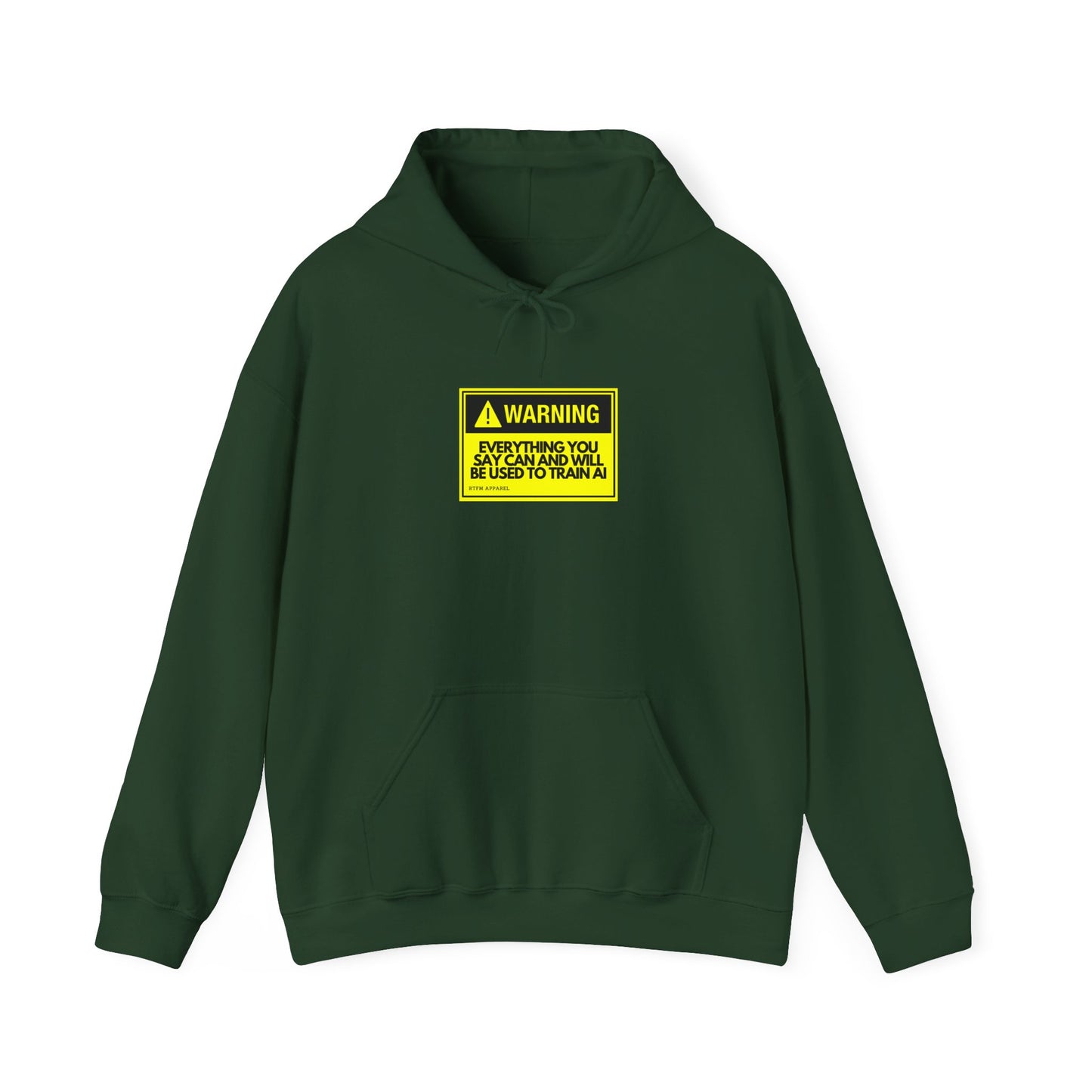 Warning Everything You Say Can And Will Be Used To Train AI Hoodie - Tech, Geek, Cyber Security, AI, Programmer
