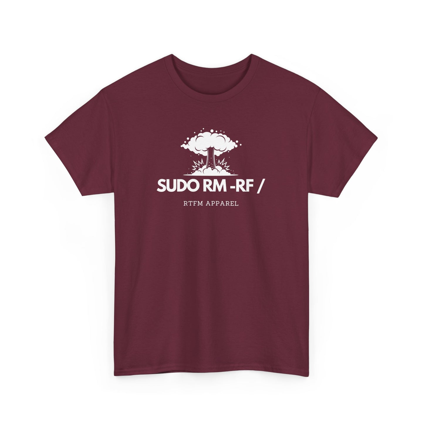 Sudo RM -RF / Explosion Fun T-Shirt - Sysadmin Linux Geek Humor 2025