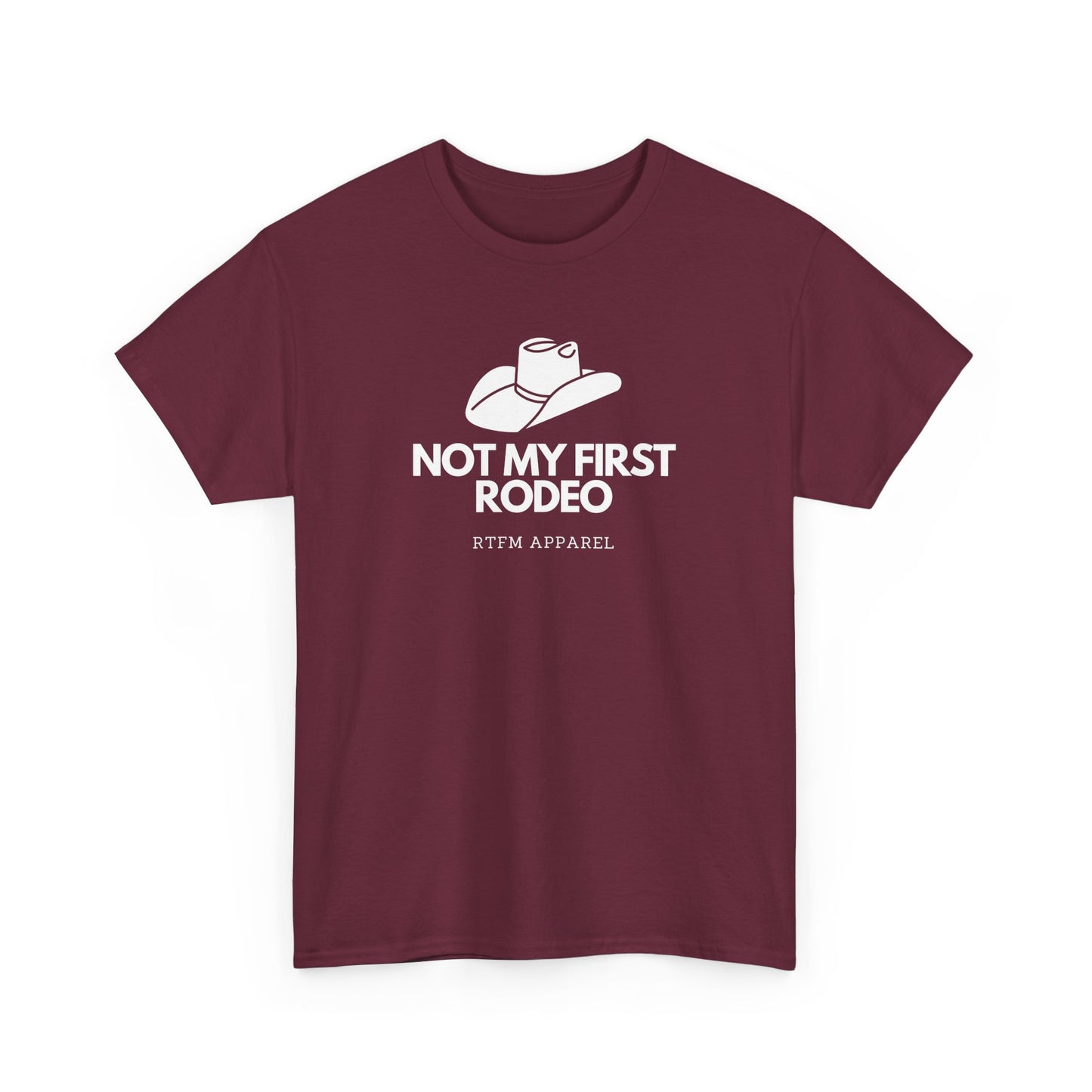 Not My First Rodeo RTFM Apparel Cowboy Hat Tech Geek Humour T-Shirt