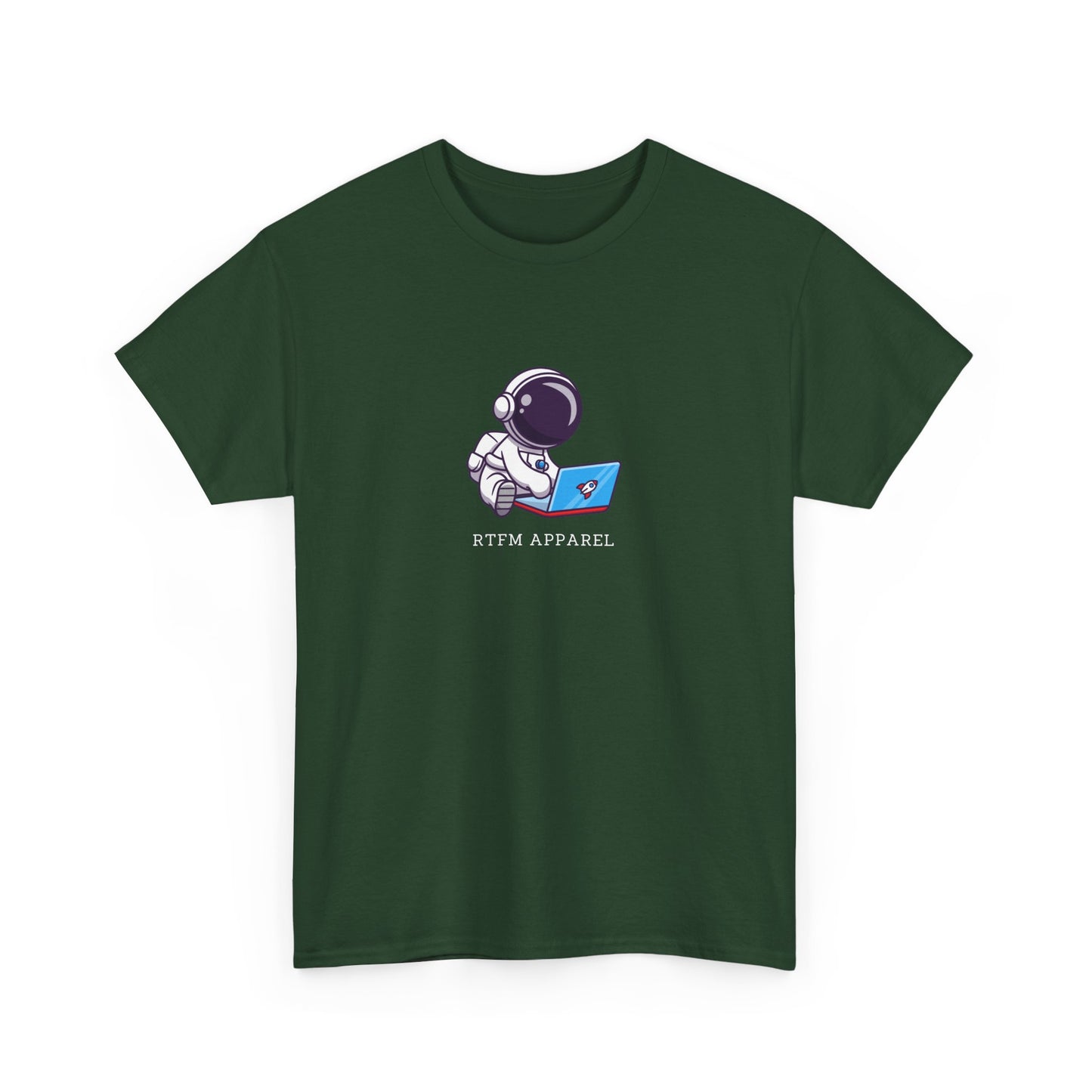 RTFM Apparel - Astronaut With Laptop Geek Humor Tech IT Sysadmin