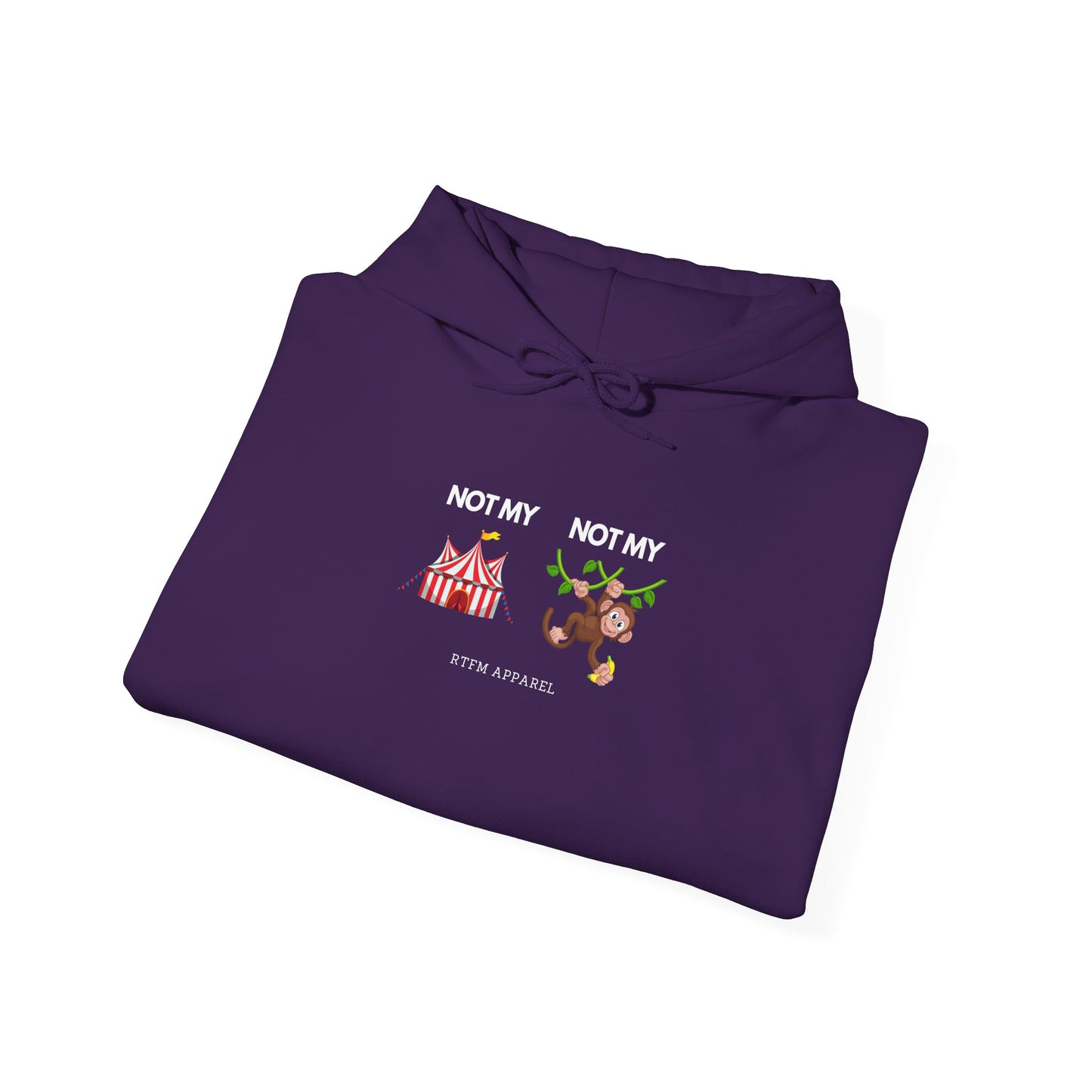 Not My Circus Not My Monkey Tech IT Hoodie RTFM Apparel Funny