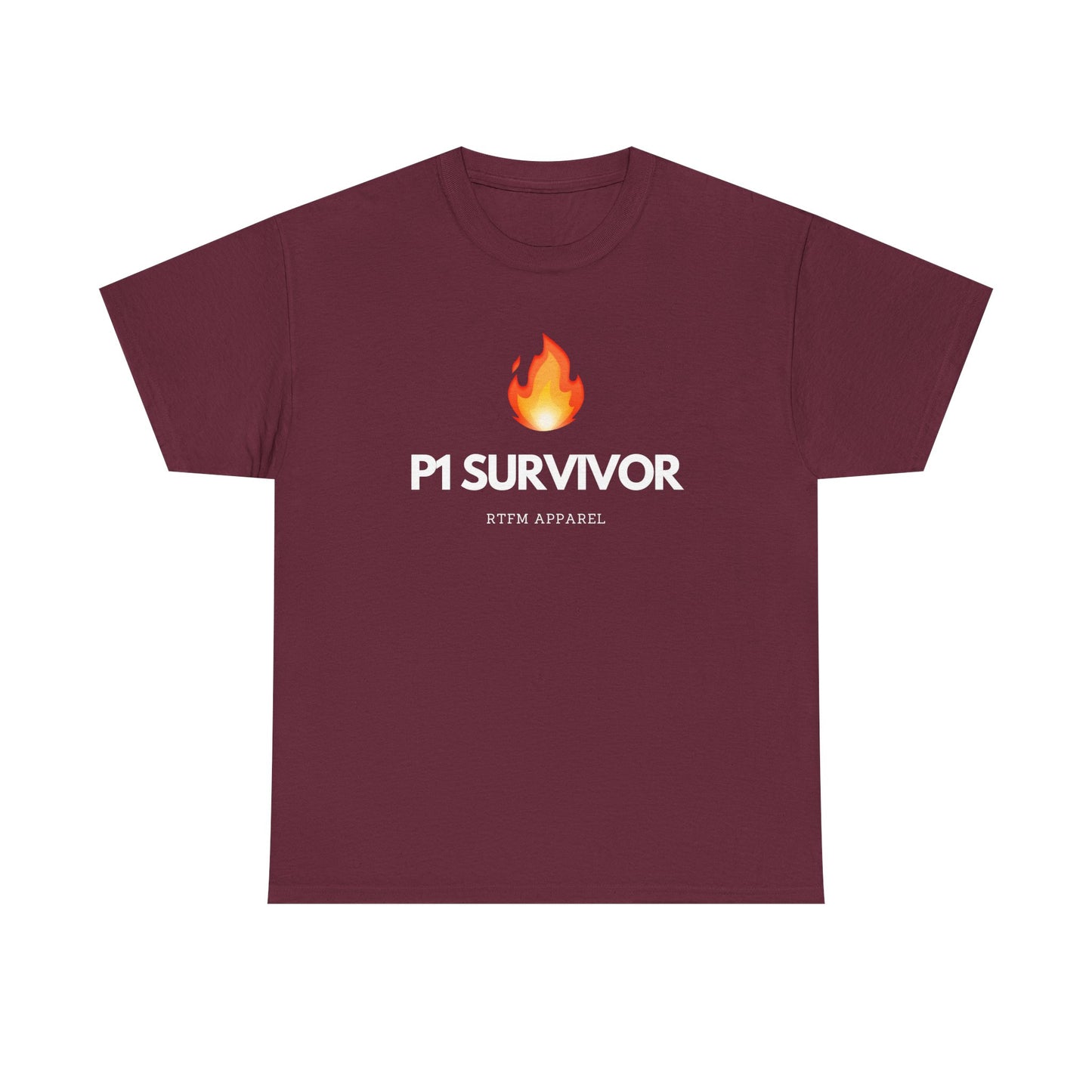 P1 Survivor T-Shirt - RTFM Apparel Funny IT, Tech, Cybersecurity, Geek Humor
