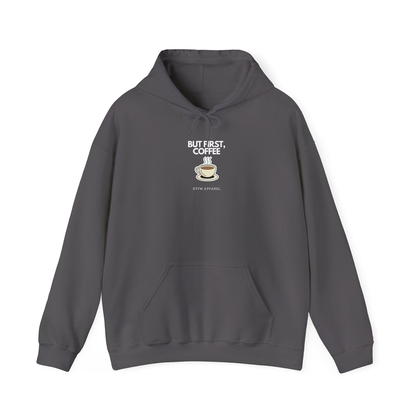 But First, Coffee - RTFM Apparel Cozy Hoodie Tech Gift for Developers, IT Professionals