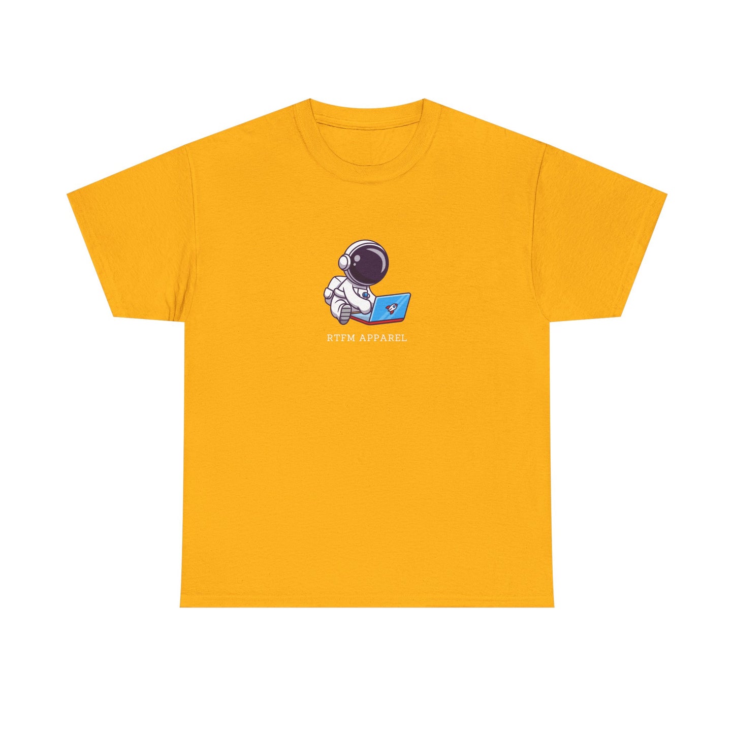 RTFM Apparel - Astronaut With Laptop Geek Humor Tech IT Sysadmin