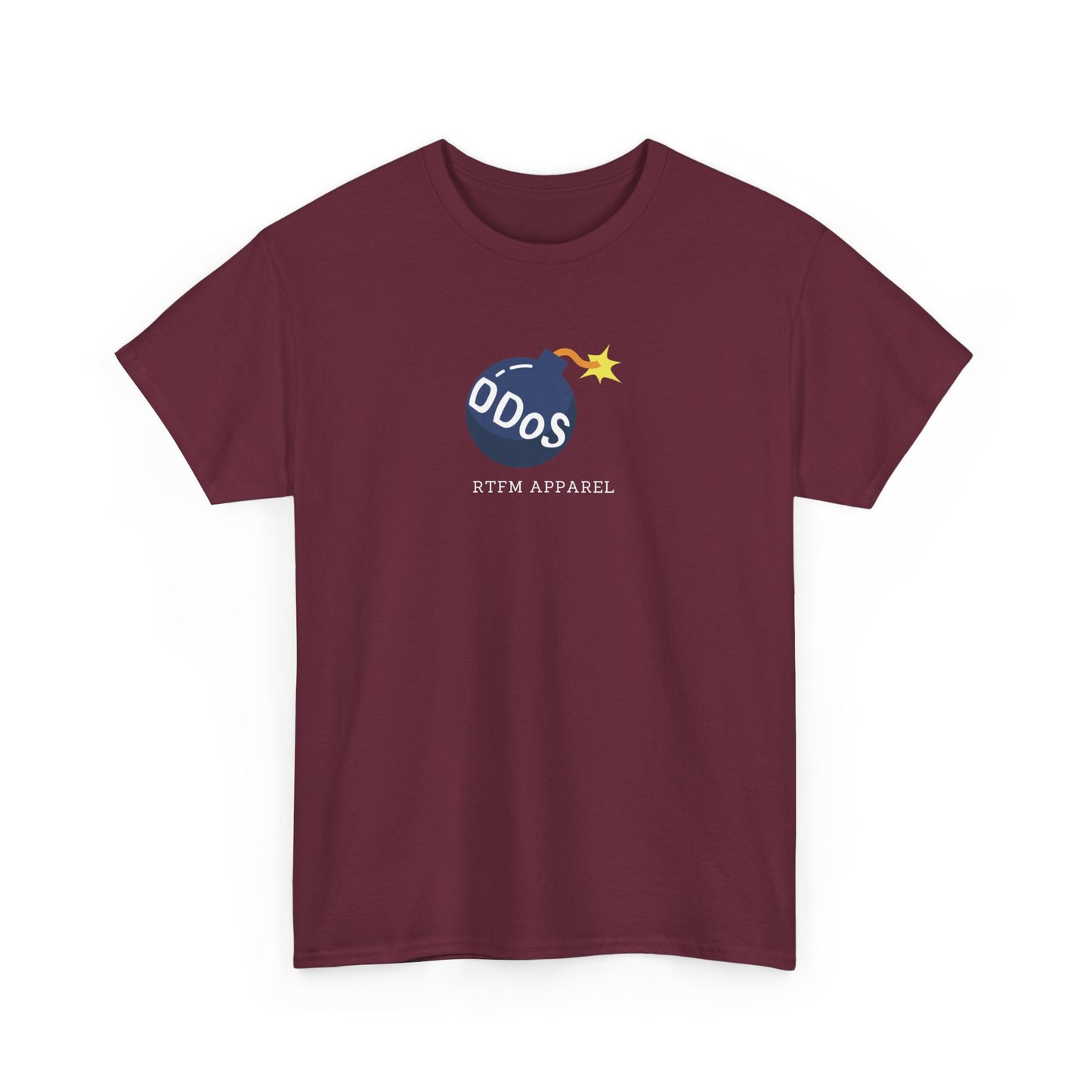 Funny DDOS Bomb Graphic T-Shirt - Cybersecurity, IT, Geek Tech Humor