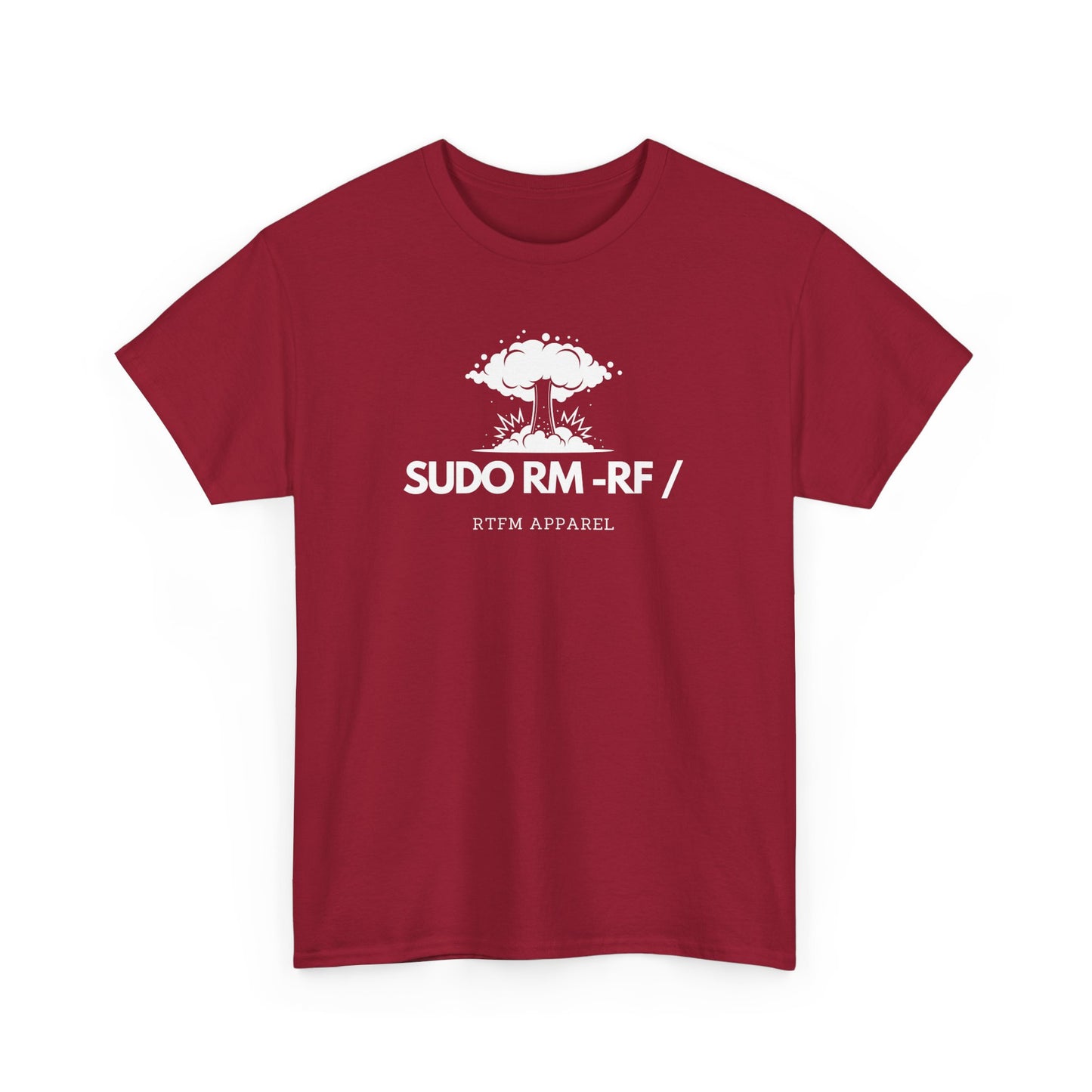 Sudo RM -RF / Explosion Fun T-Shirt - Sysadmin Linux Geek Humor 2025
