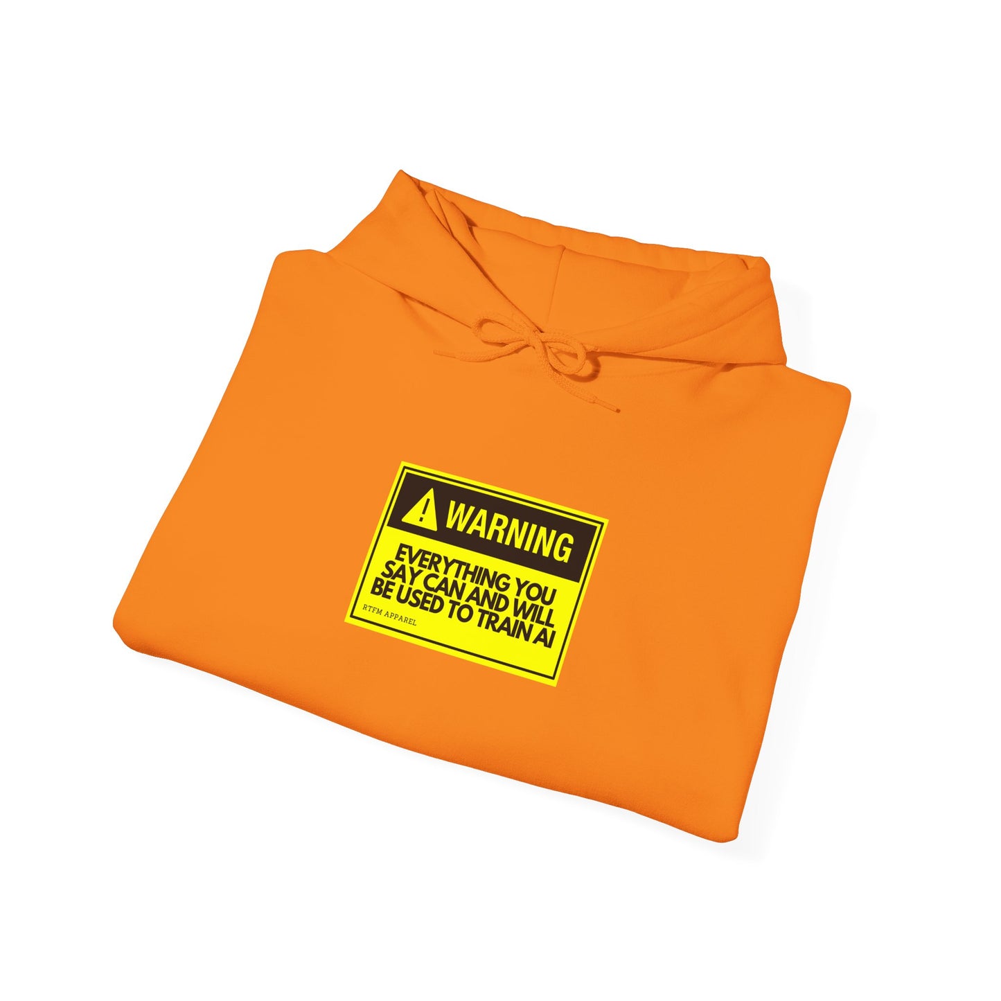 Warning Everything You Say Can And Will Be Used To Train AI Hoodie - Tech, Geek, Cyber Security, AI, Programmer