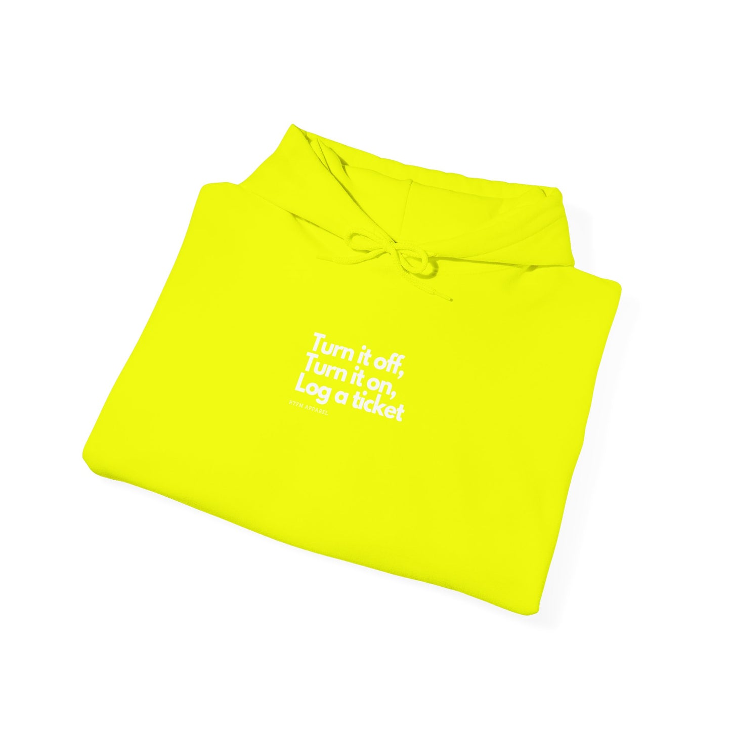 Turn It Off, Turn It On, Log A Ticket - Comfy IT Hoodie For Tech Enthusiasts