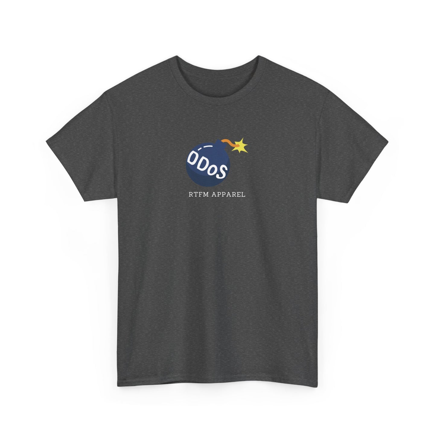 Funny DDOS Bomb Graphic T-Shirt - Cybersecurity, IT, Geek Tech Humor