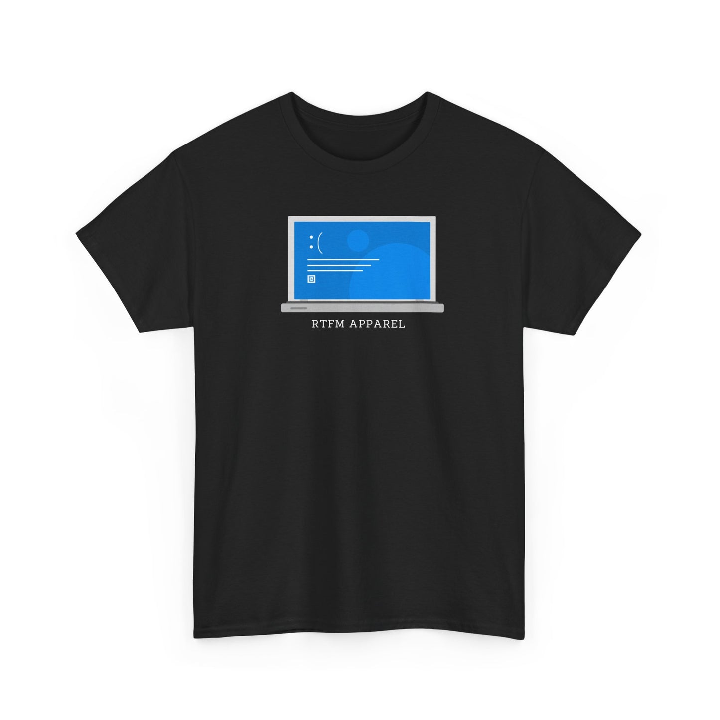 RTFM Apparel Laptop Funny Tech Humor - IT, Cyber Security, Geeky Tee