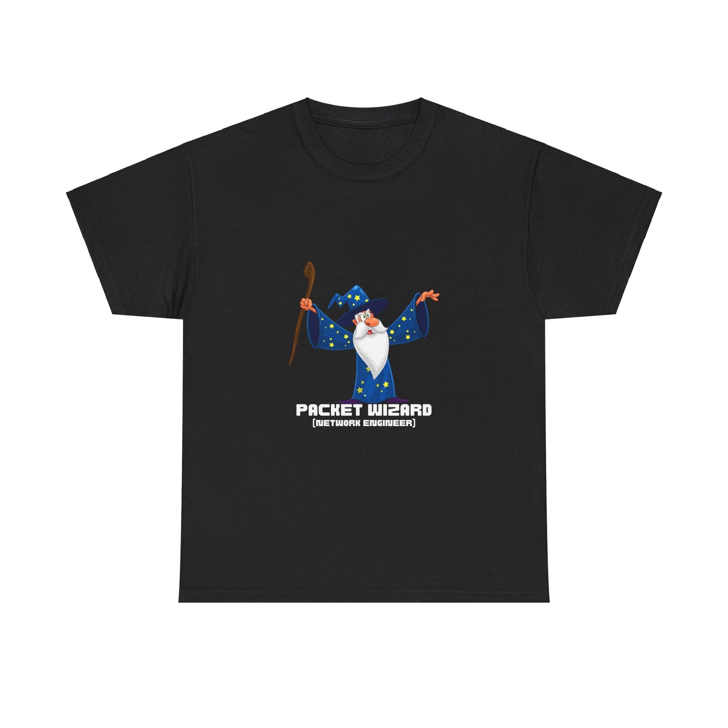 Packet Wizard Network Engineer Funny Tech Geek T-Shirt
