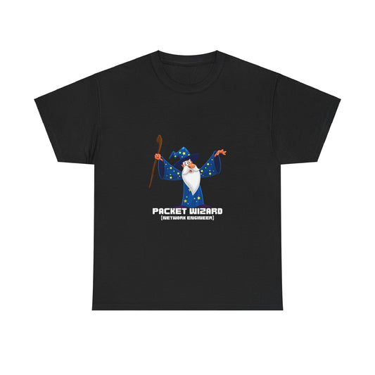 Packet Wizard Network Engineer Funny Tech Geek T-Shirt