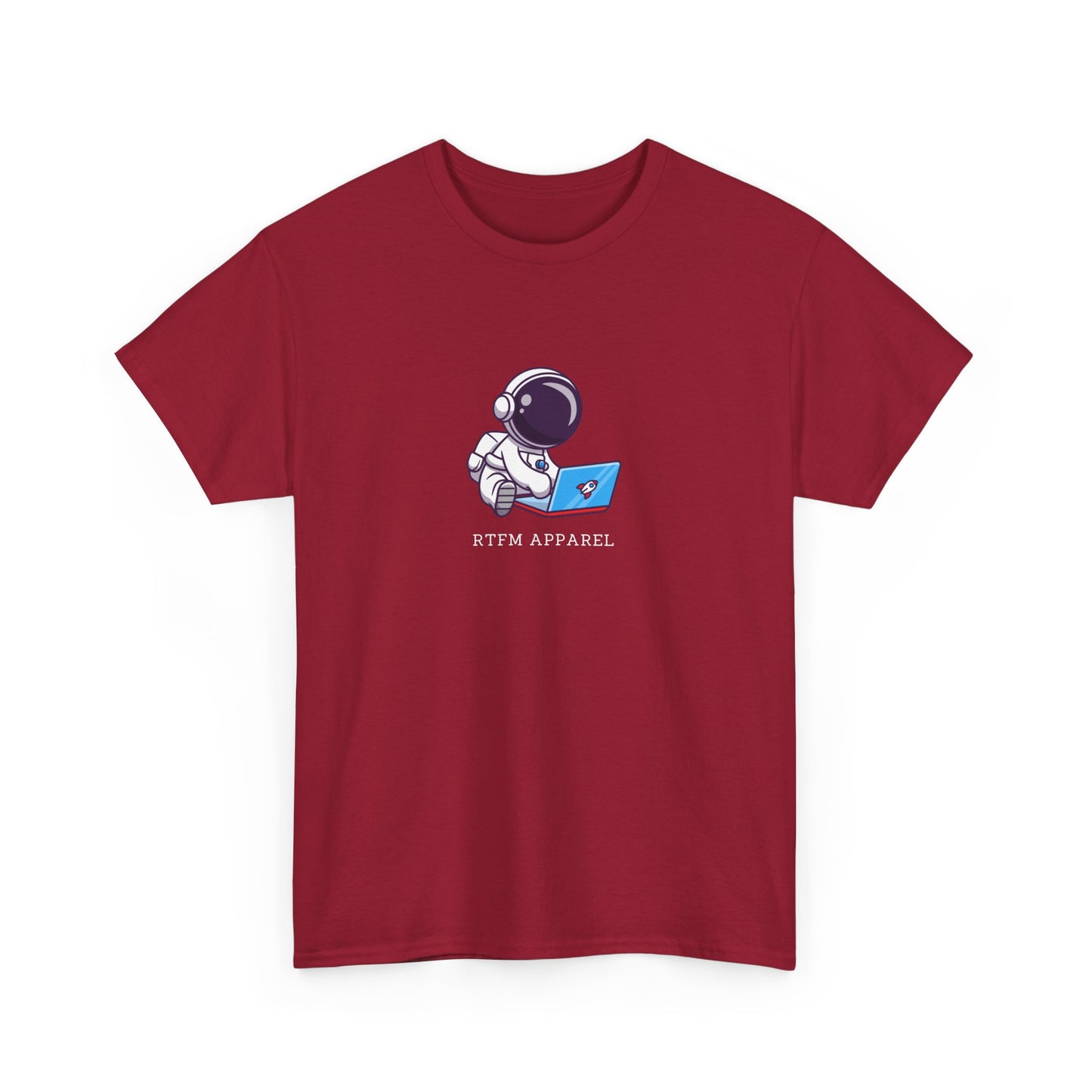 RTFM Apparel - Astronaut With Laptop Geek Humor Tech IT Sysadmin