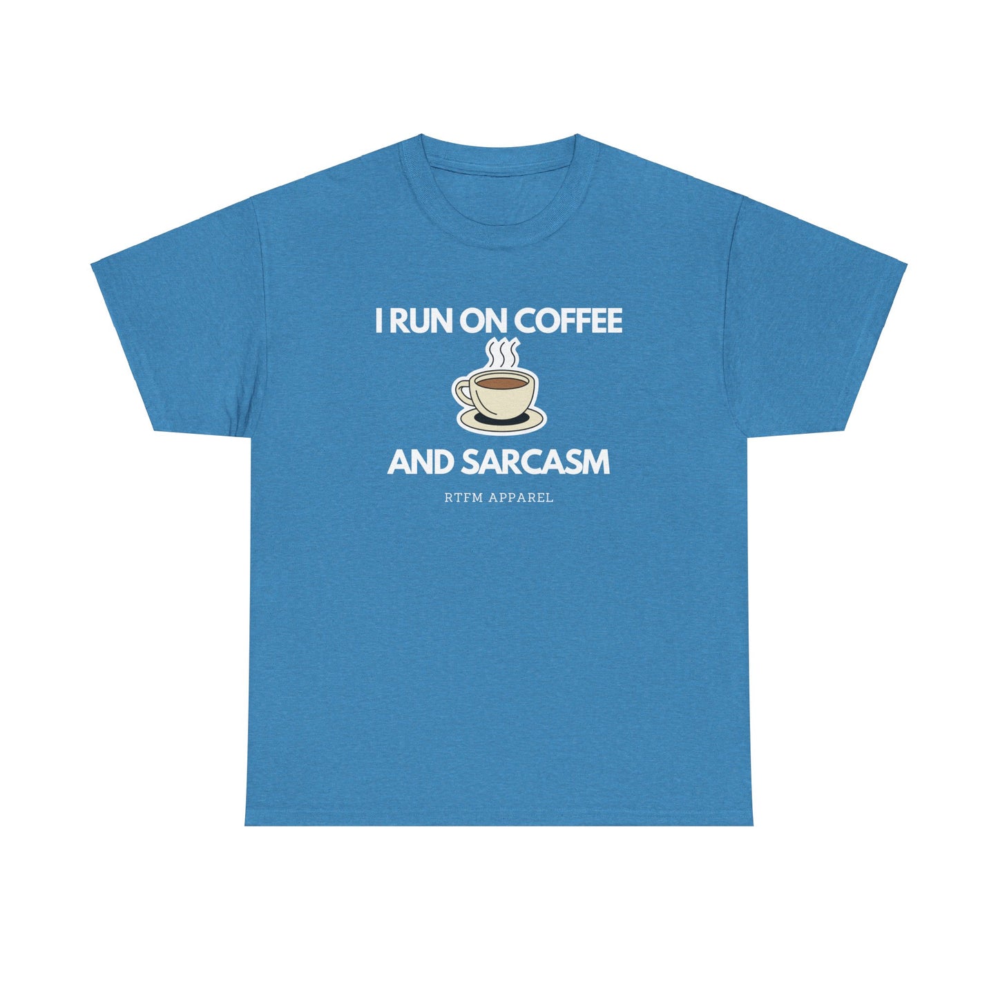 I Run On Coffee And Sarcasm - Funny Tech Humor Geek T-Shirt