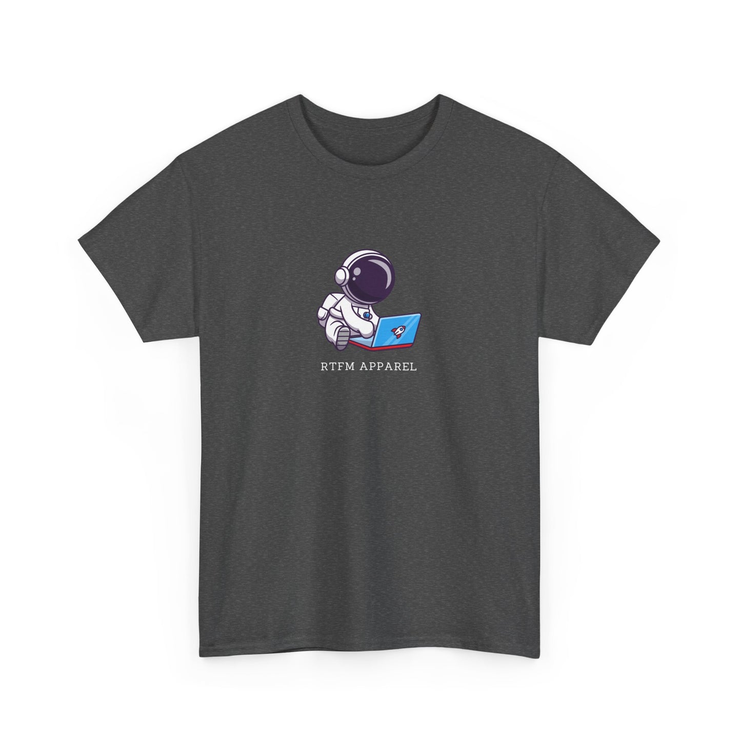RTFM Apparel - Astronaut With Laptop Geek Humor Tech IT Sysadmin