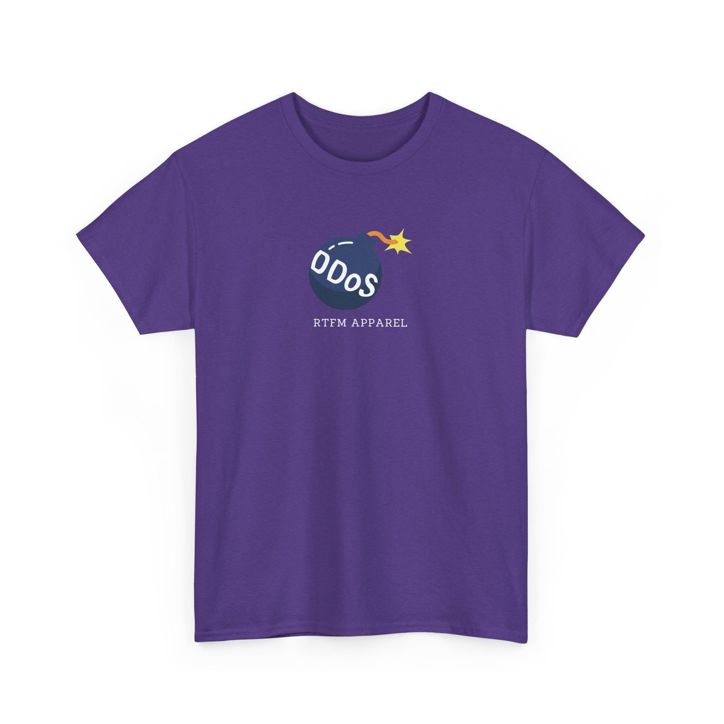 Funny DDOS Bomb Graphic T-Shirt - Cybersecurity, IT, Geek Tech Humor