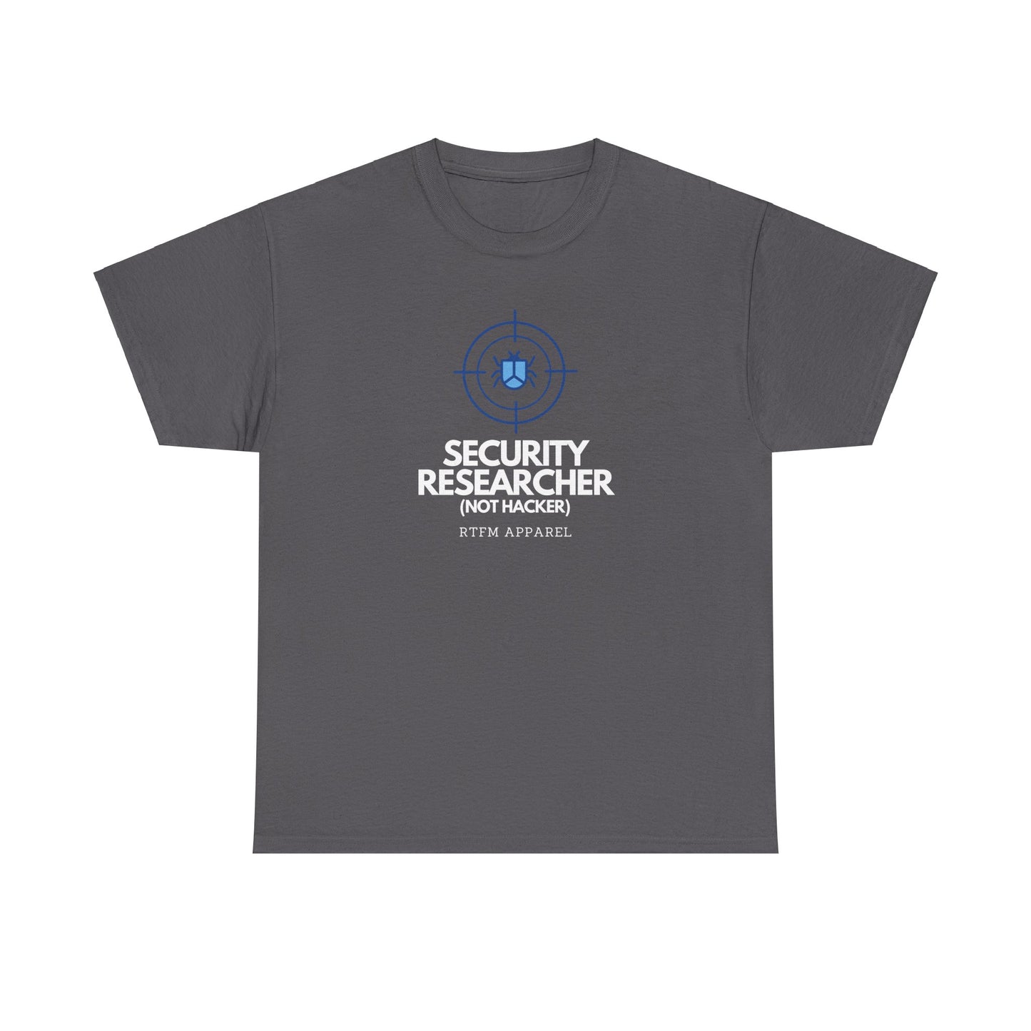Security Researcher Not Hacker RTFM Apparel Funny Tech T-Shirt 2025