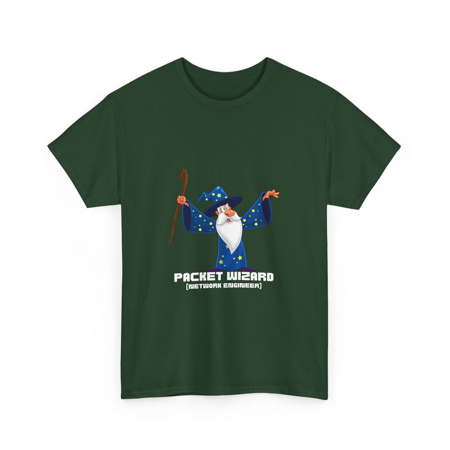Packet Wizard Network Engineer Funny Tech Geek T-Shirt