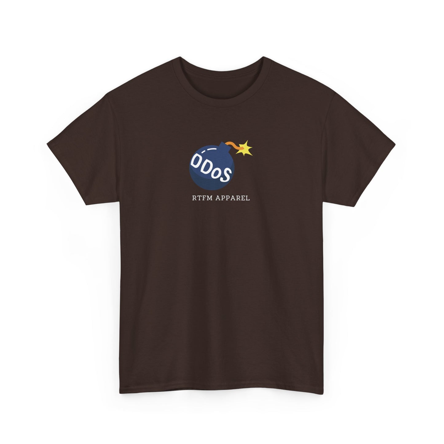 Funny DDOS Bomb Graphic T-Shirt - Cybersecurity, IT, Geek Tech Humor