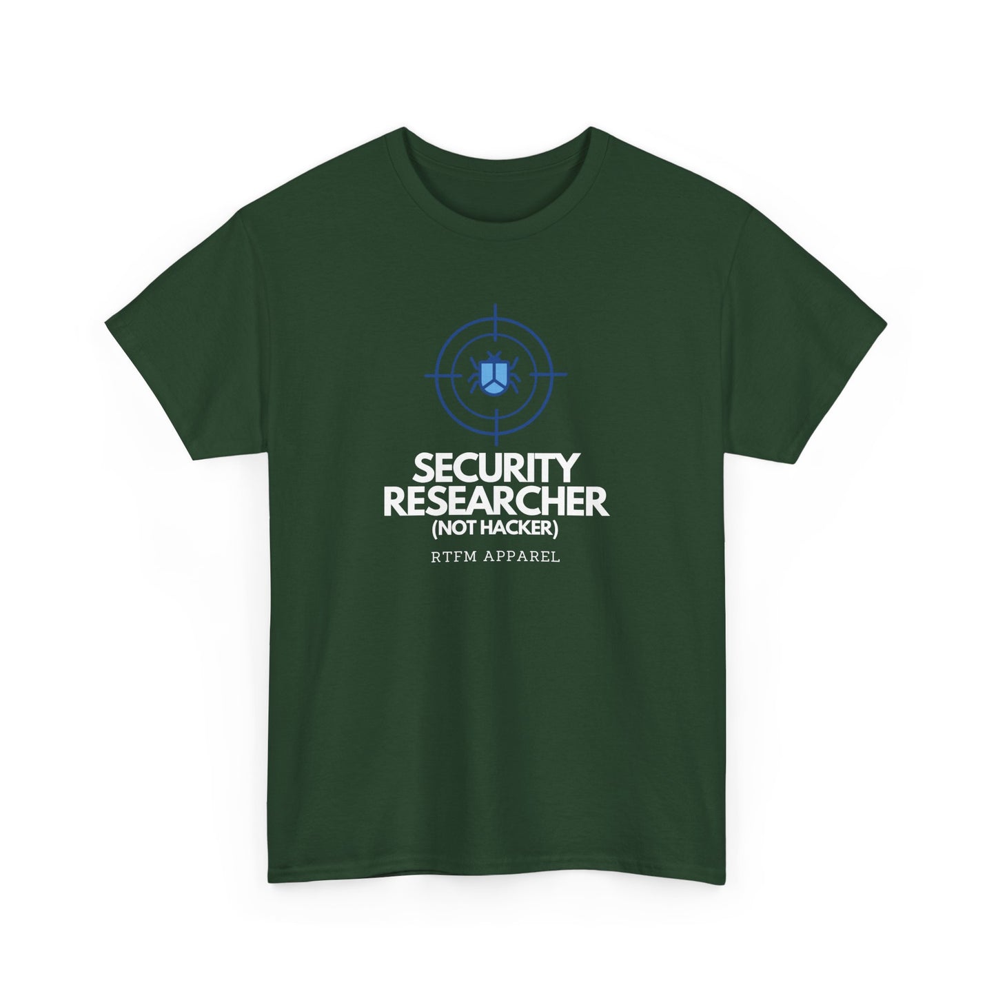 Security Researcher Not Hacker Bug RTFM Apparel Cybersecurity