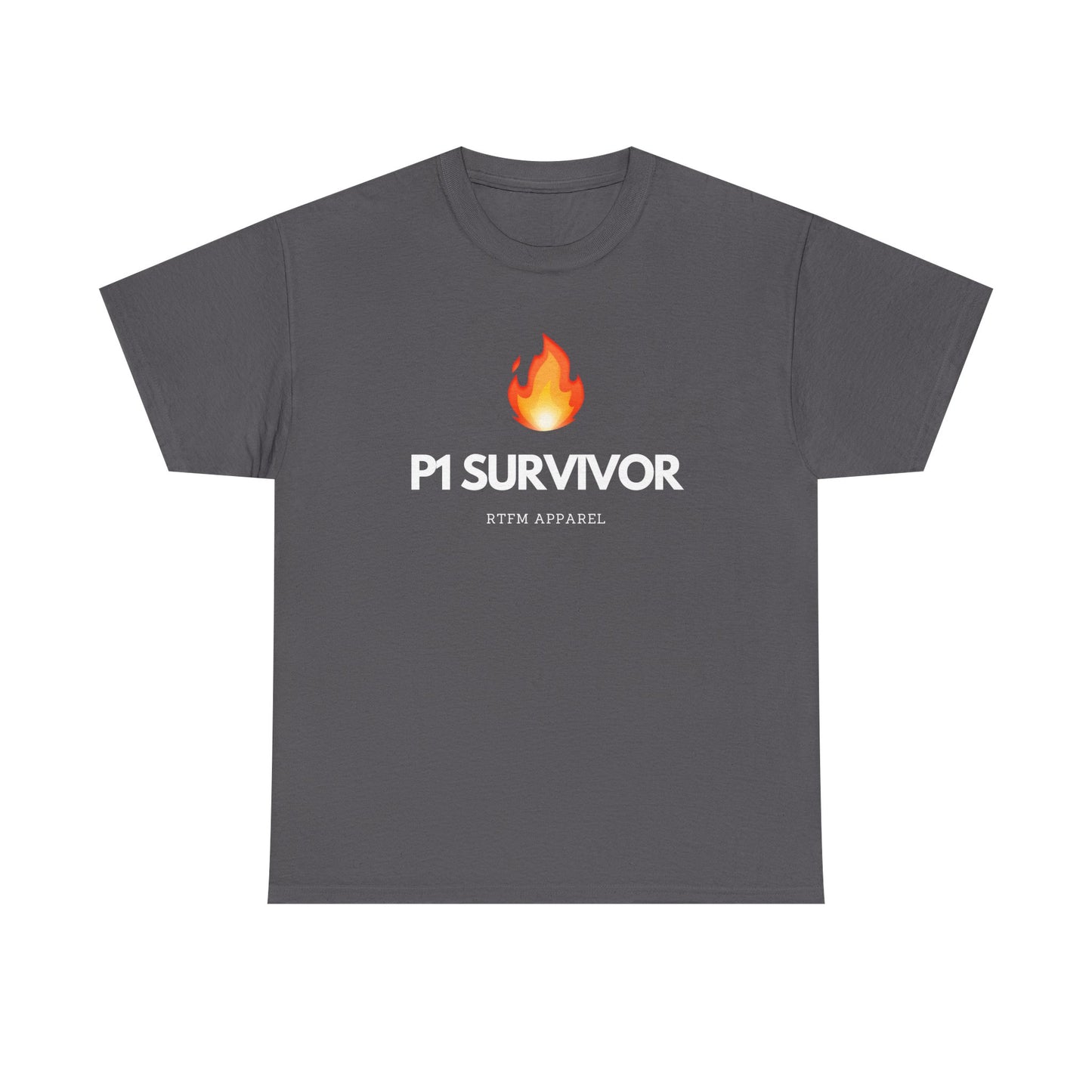 P1 Survivor T-Shirt - RTFM Apparel Funny IT, Tech, Cybersecurity, Geek Humor