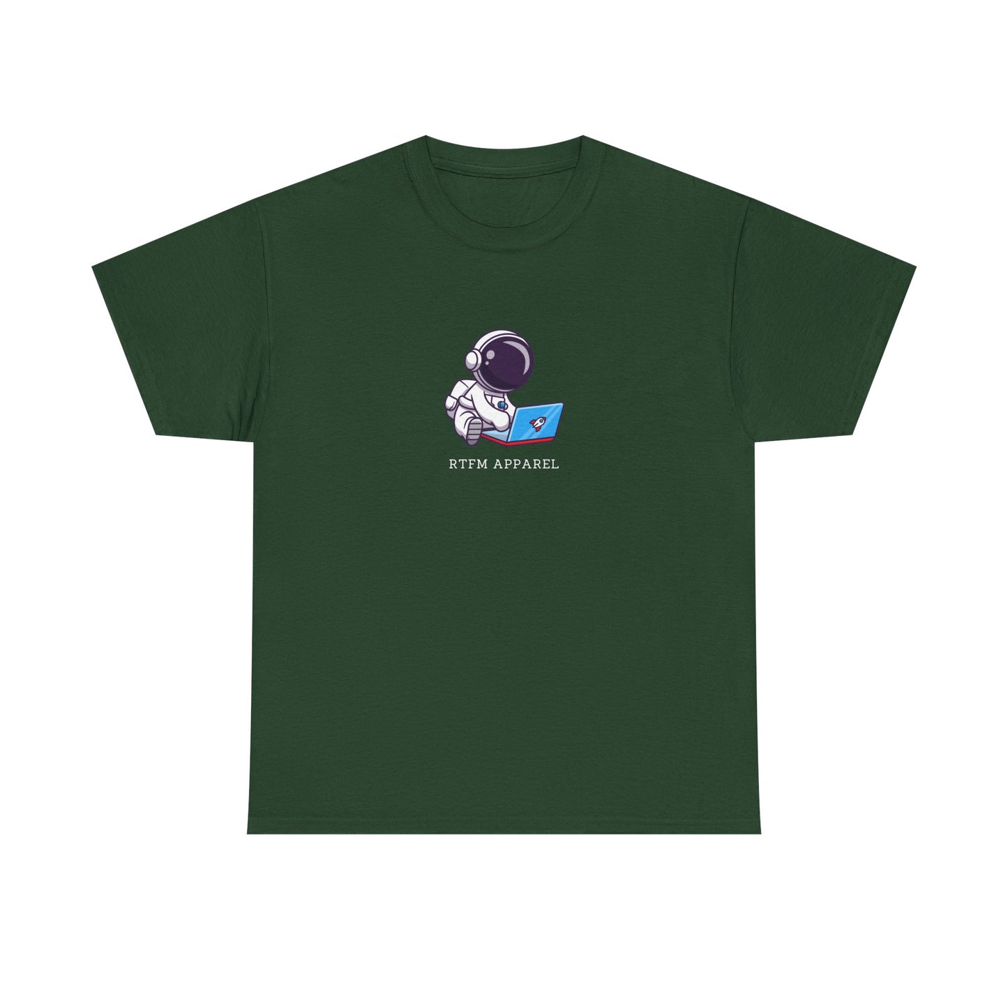 RTFM Apparel - Astronaut With Laptop Geek Humor Tech IT Sysadmin