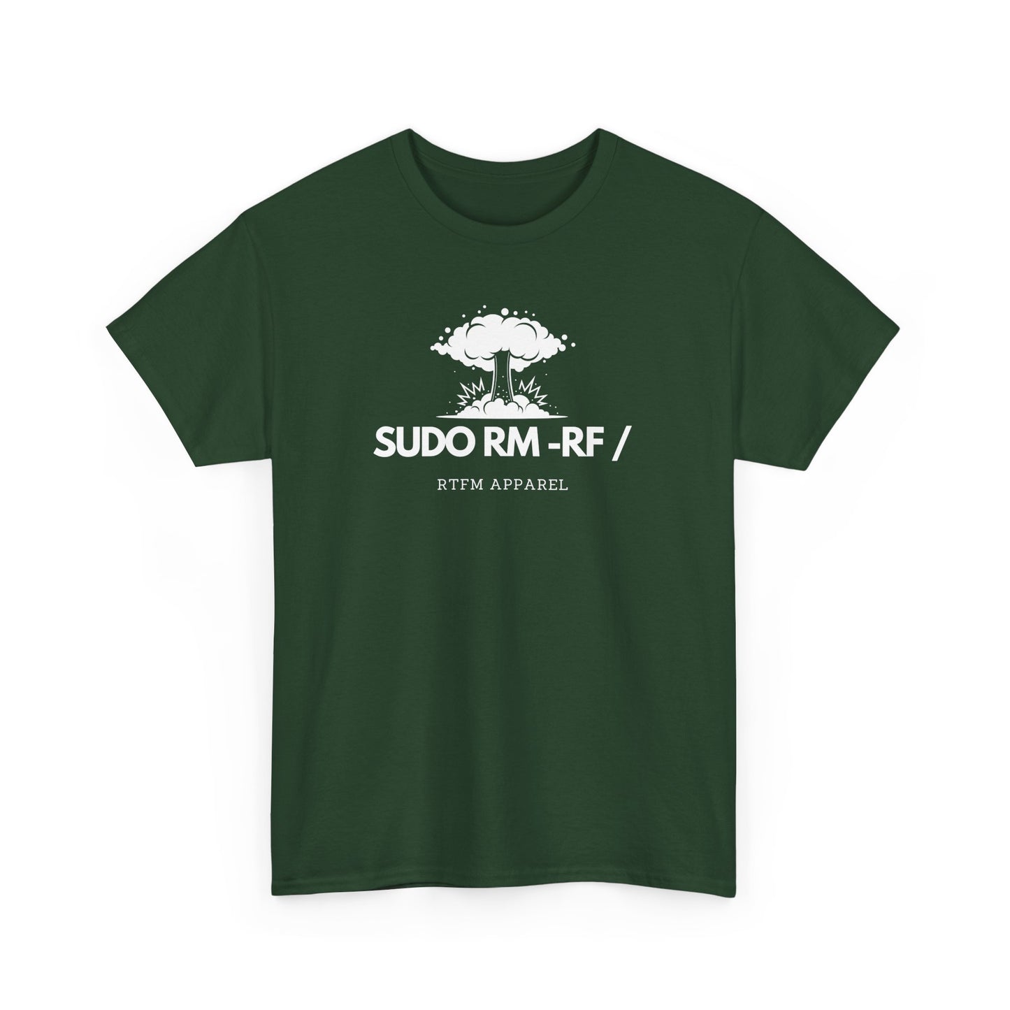 Sudo RM -RF / Explosion Fun T-Shirt - Sysadmin Linux Geek Humor 2025