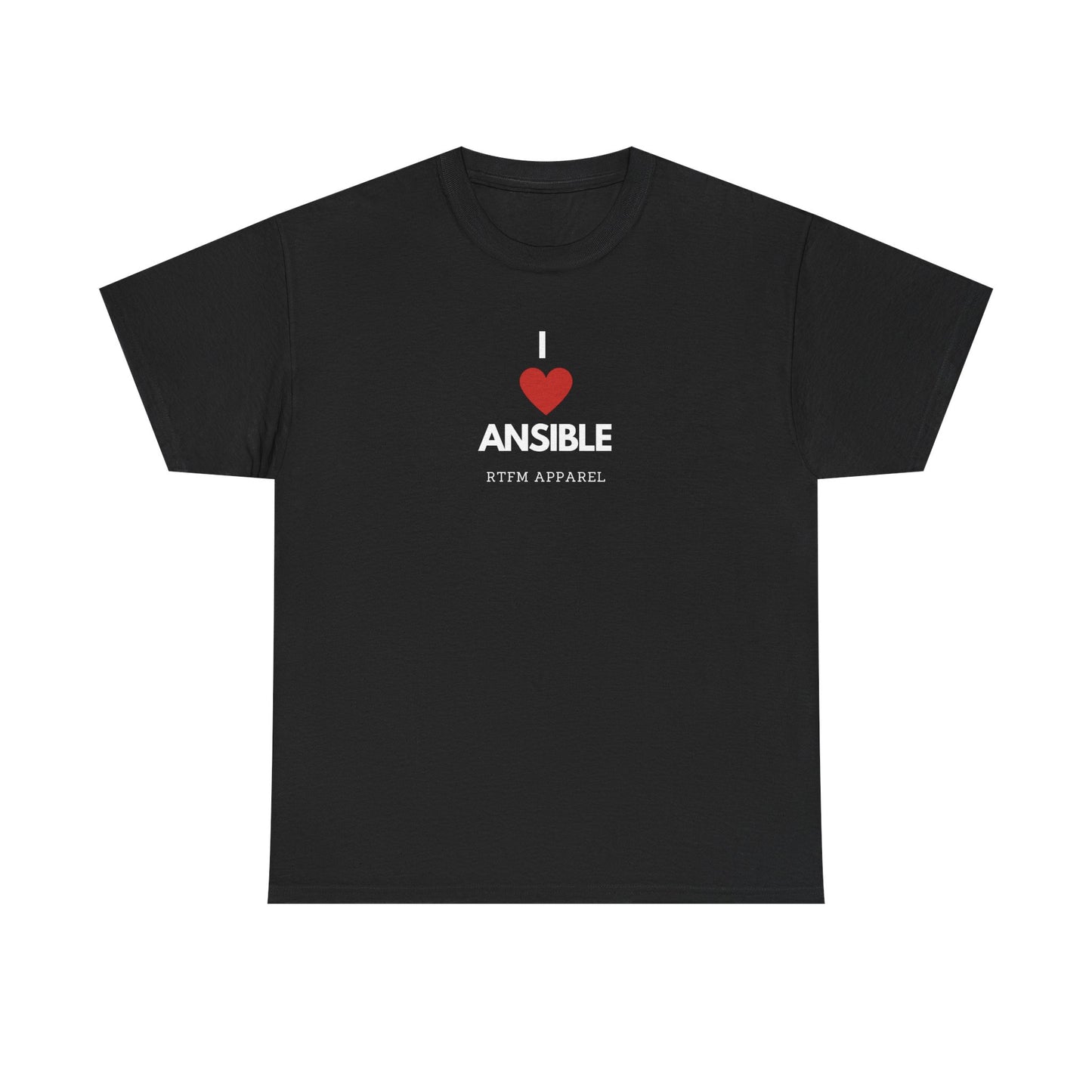 I Love Ansible RTFM Apparel Funny T-Shirt For DevOps, Sysadmin, IT Tech
