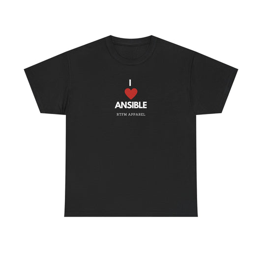 I Love Ansible RTFM Apparel Funny T-Shirt For DevOps, Sysadmin, IT Tech