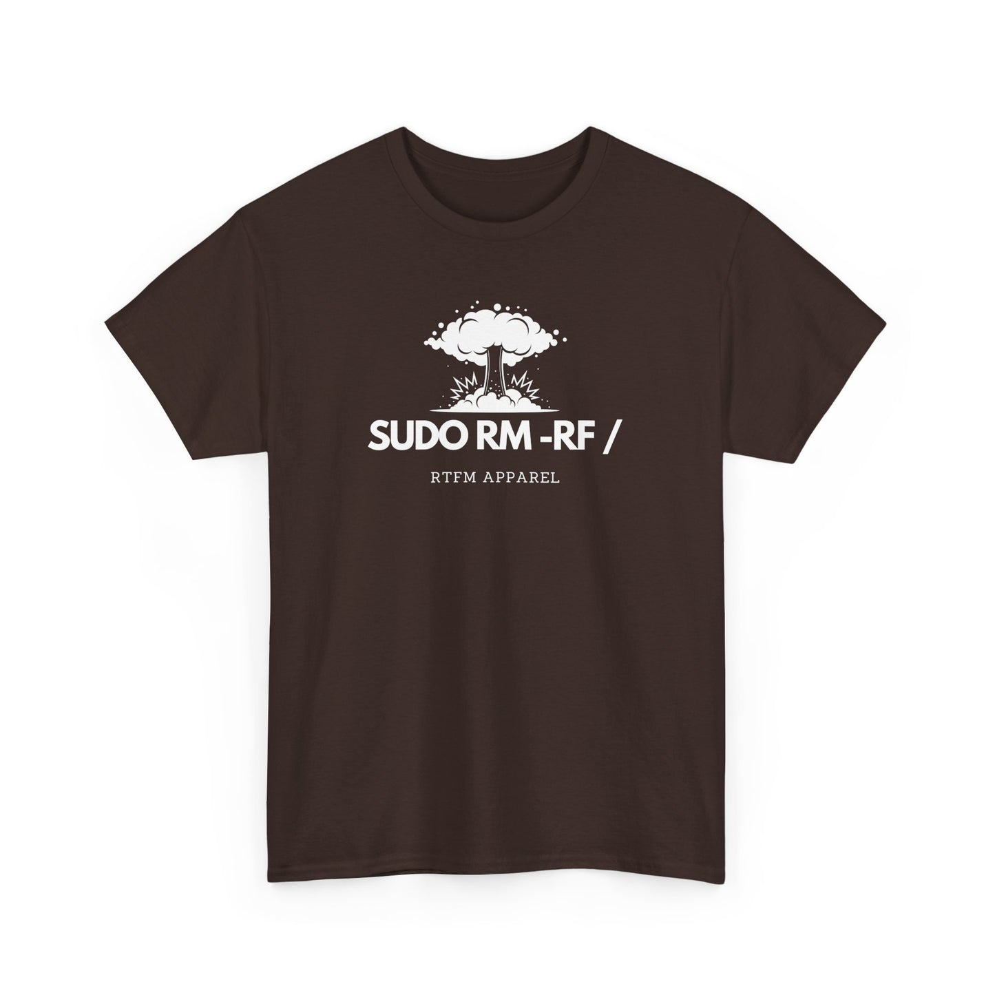 Sudo RM -RF / Explosion Fun T-Shirt - Sysadmin Linux Geek Humor 2025
