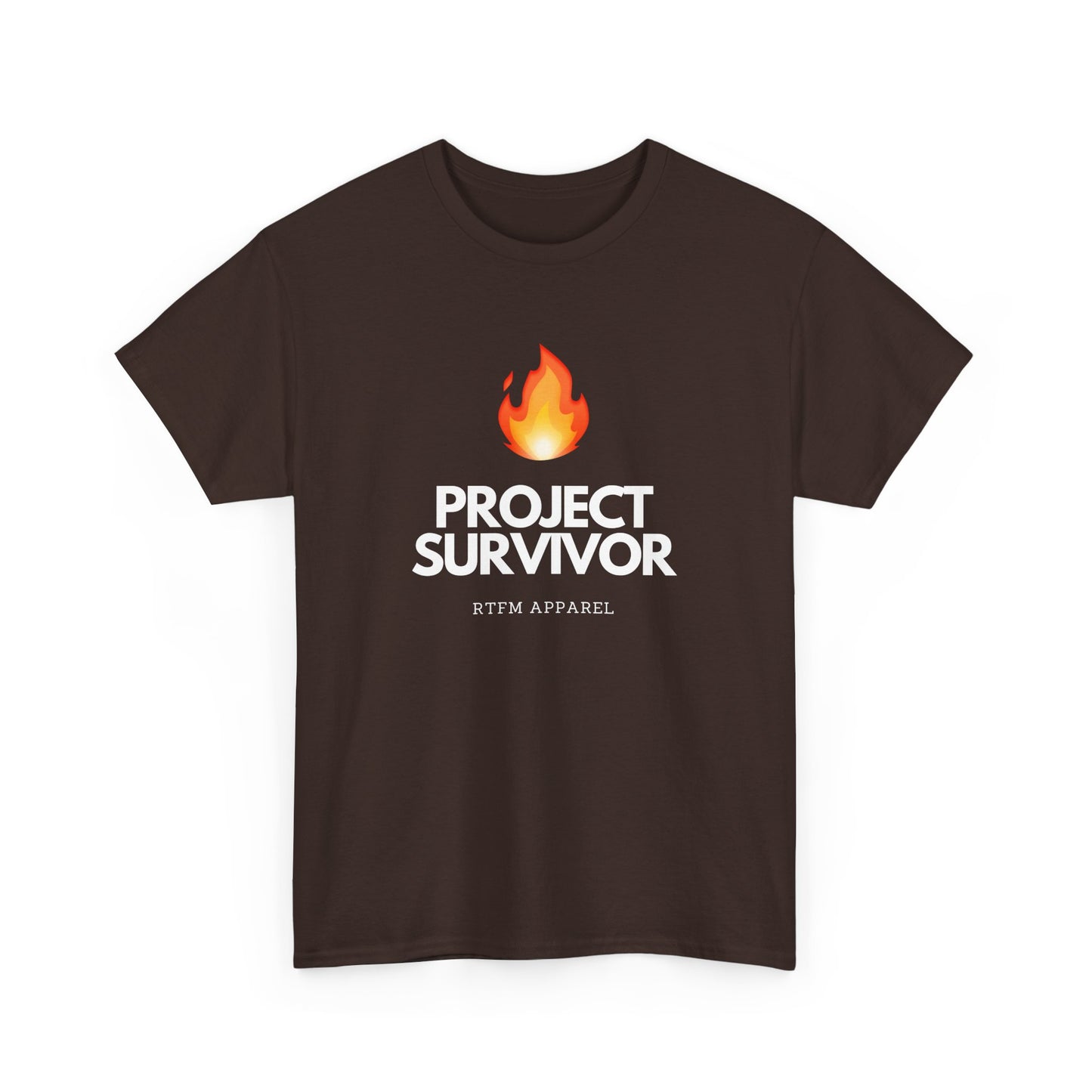 Project Survivor RTFM Apparel Flame Design - Tech, IT, Cybersecurity Engineer Humor 2025