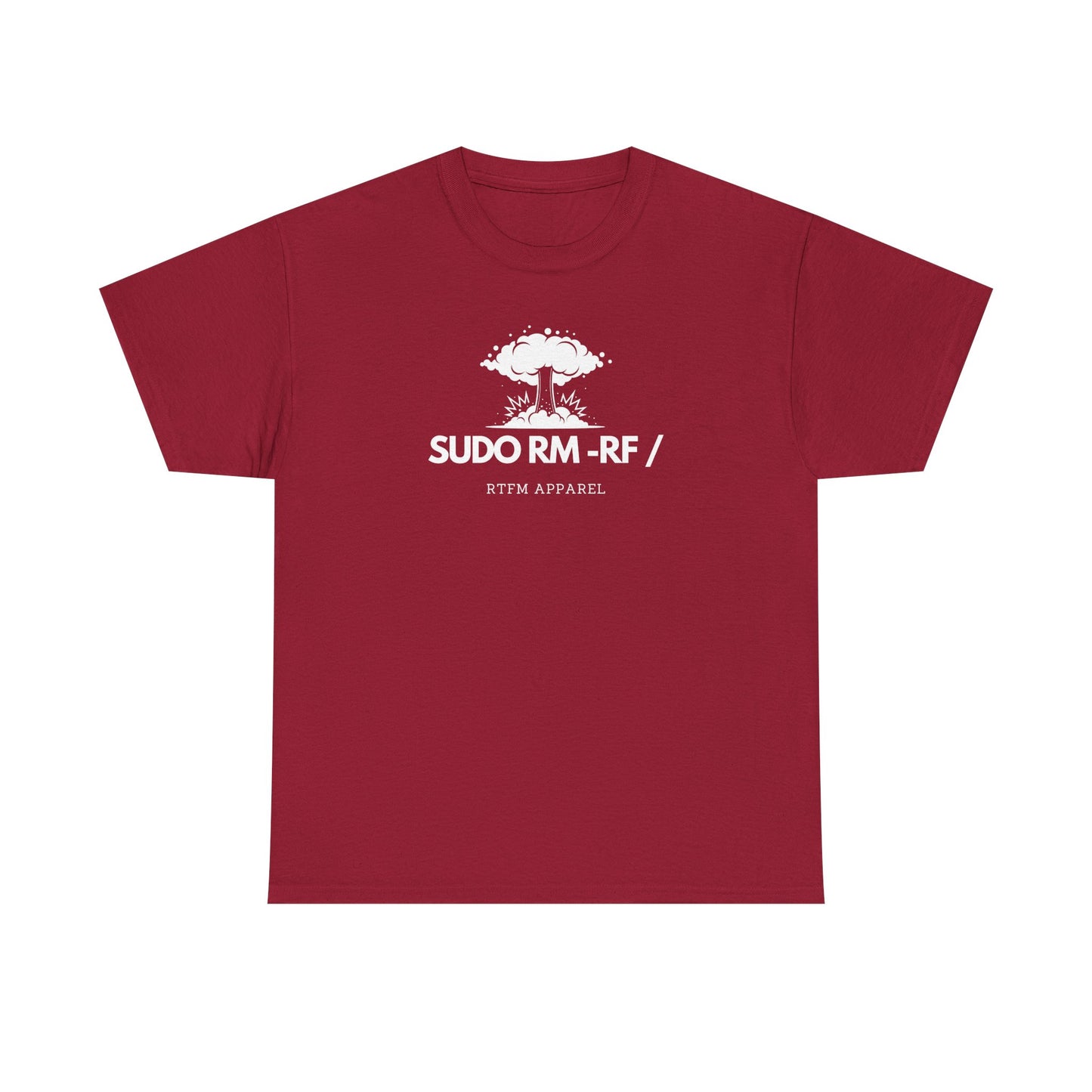Sudo RM -RF / Explosion Fun T-Shirt - Sysadmin Linux Geek Humor 2025