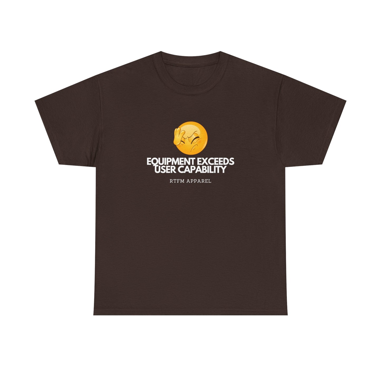 Equipment Exceeds User Capability – Funny Geek Tech Tee, RTFM, Sysadmin Humor 2025