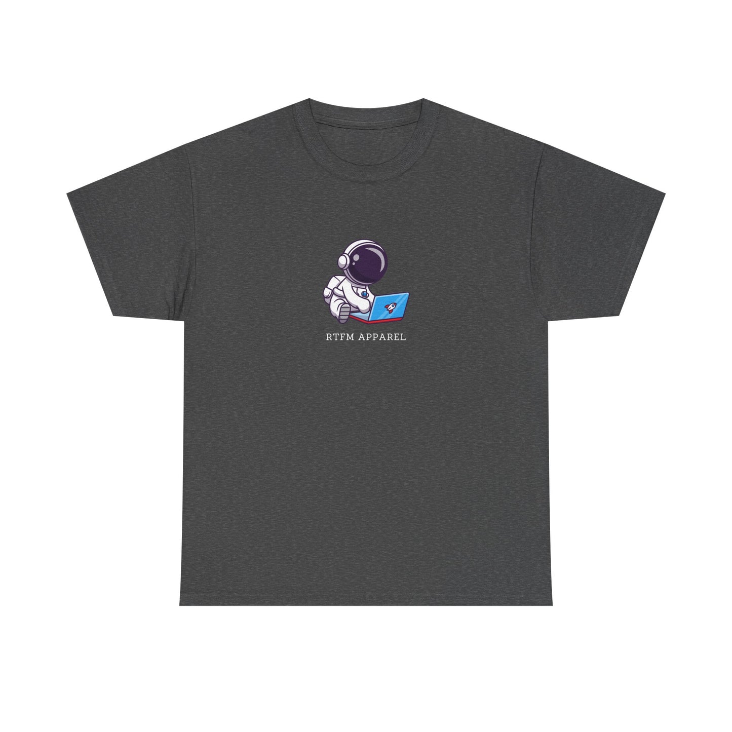 RTFM Apparel - Astronaut With Laptop Geek Humor Tech IT Sysadmin
