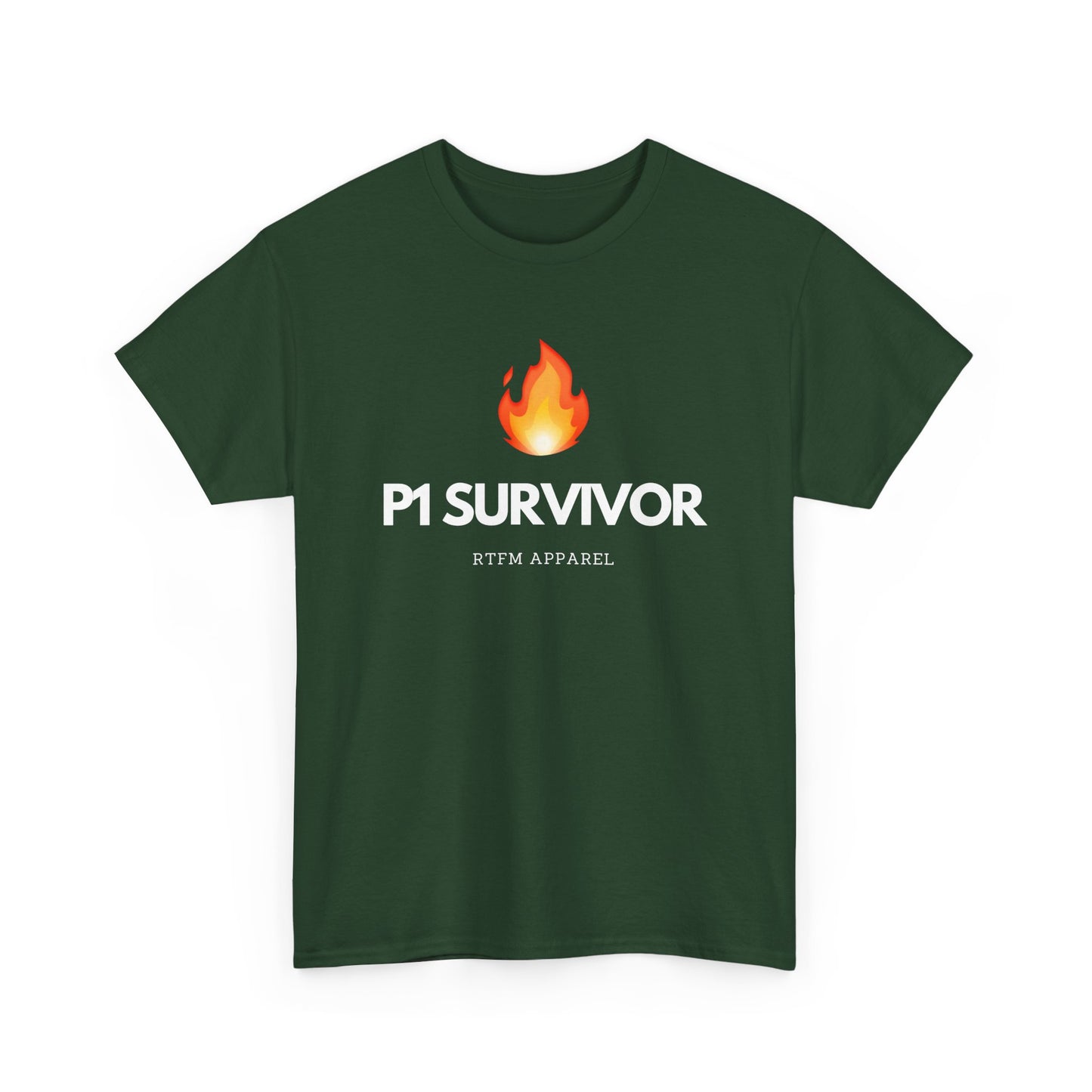 P1 Survivor T-Shirt - RTFM Apparel Funny IT, Tech, Cybersecurity, Geek Humor