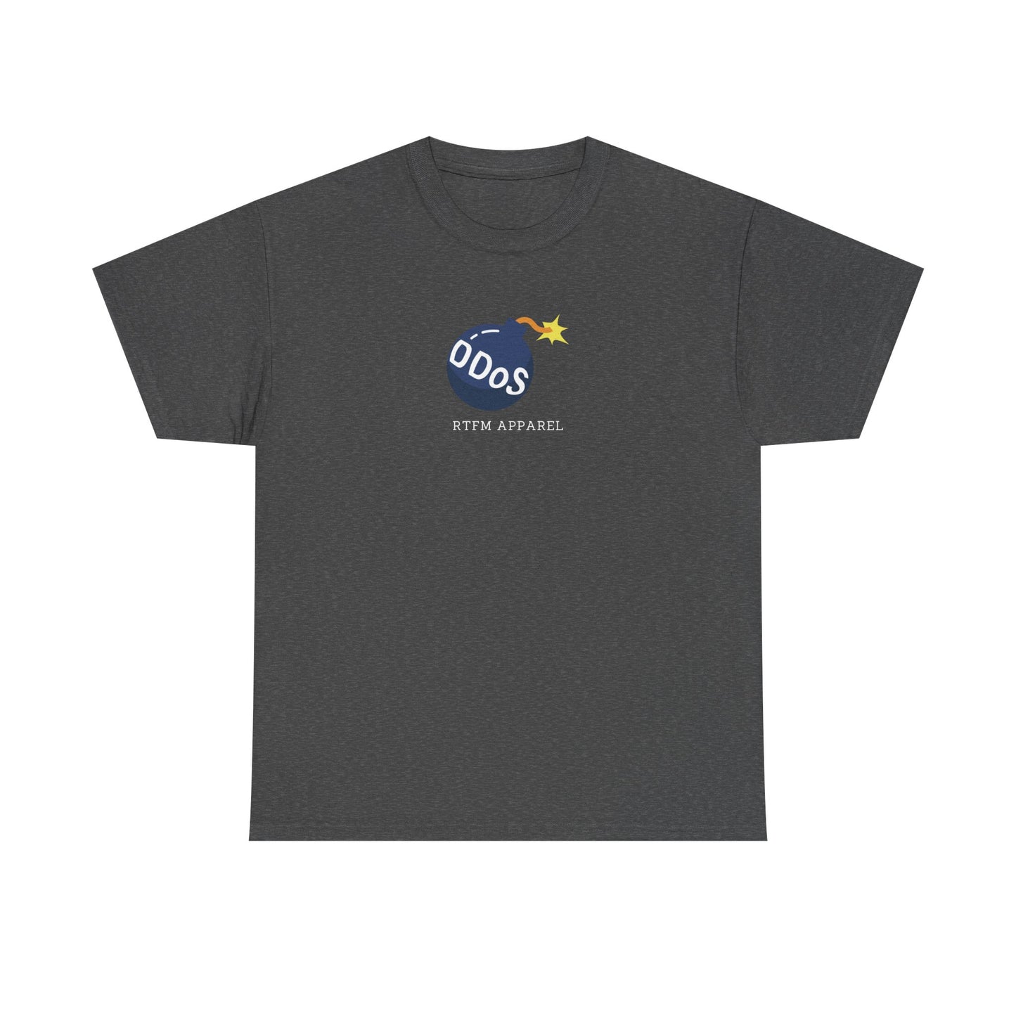 Funny DDOS Bomb Graphic T-Shirt - Cybersecurity, IT, Geek Tech Humor