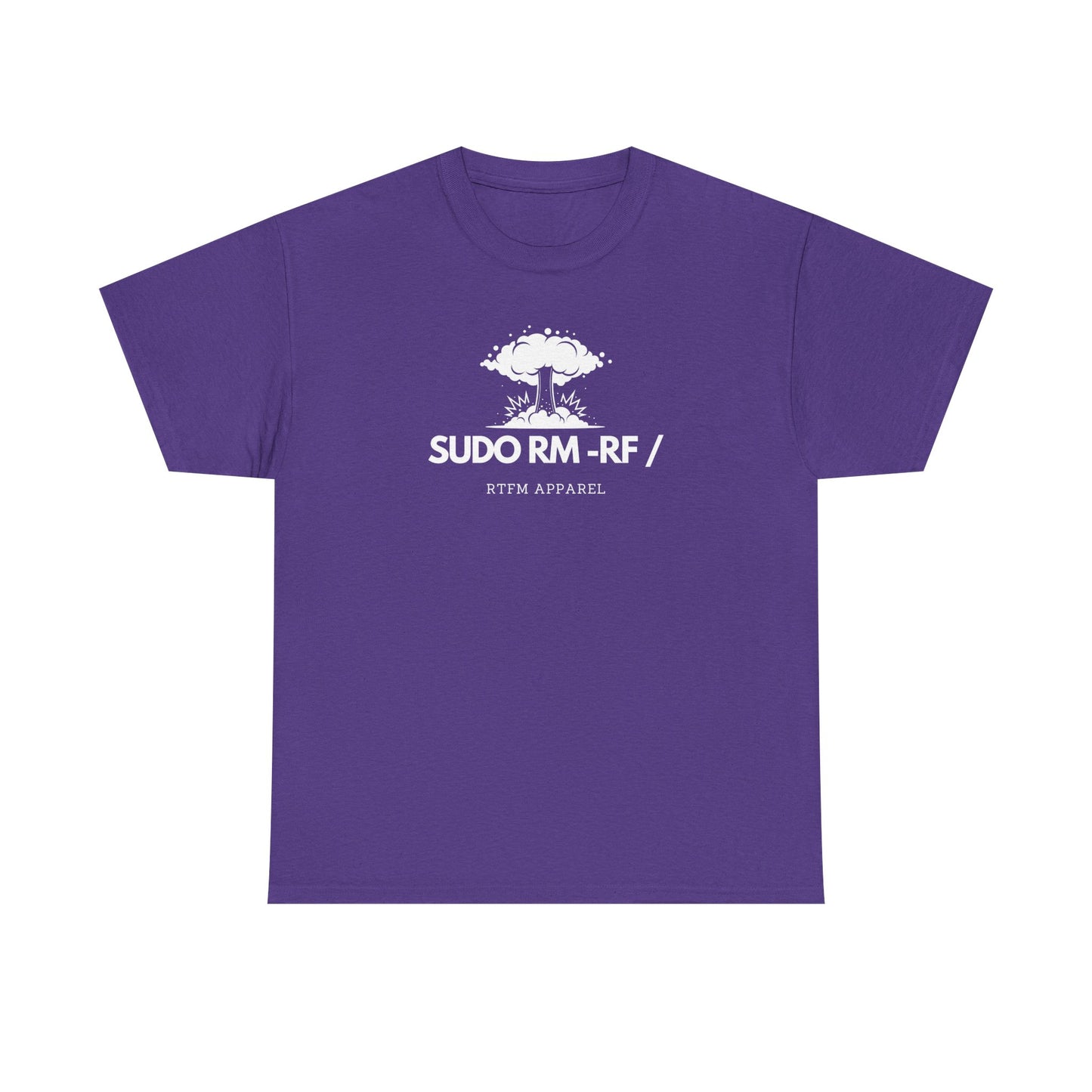 Sudo RM -RF / Explosion Fun T-Shirt - Sysadmin Linux Geek Humor 2025