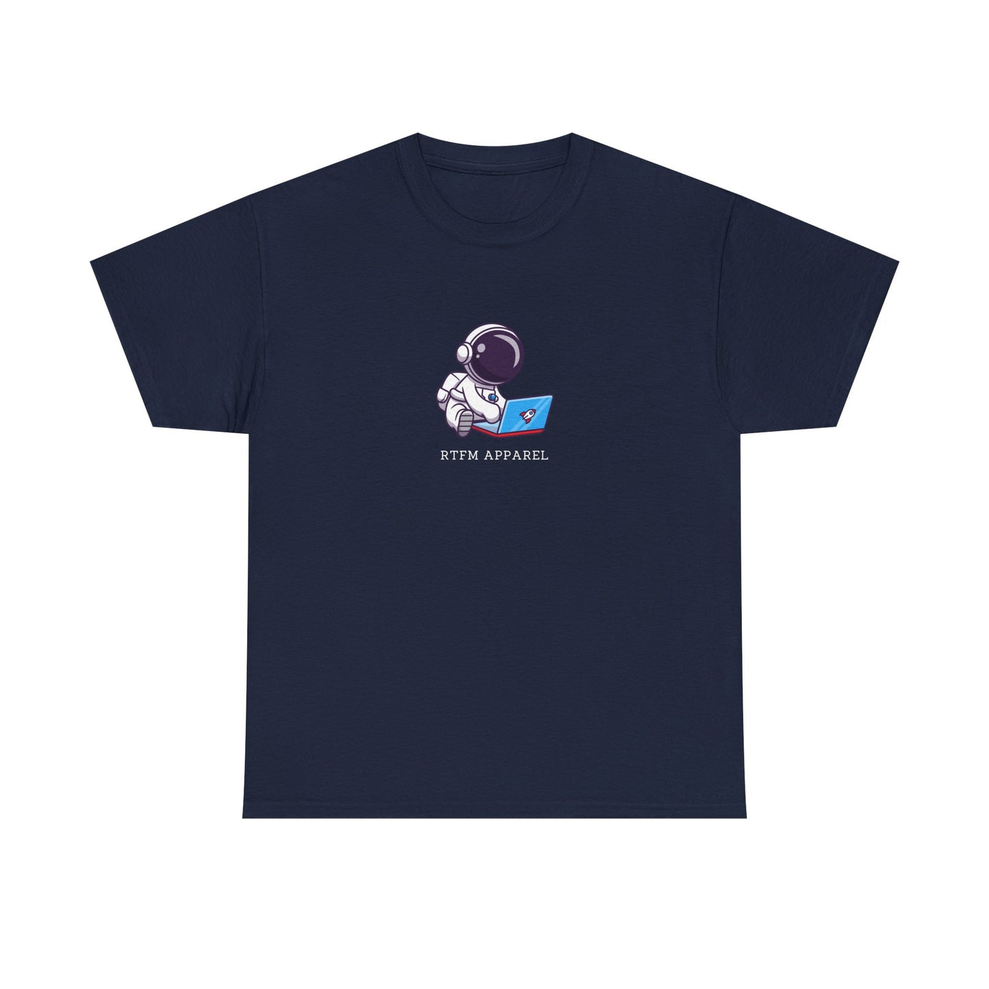 RTFM Apparel - Astronaut With Laptop Geek Humor Tech IT Sysadmin