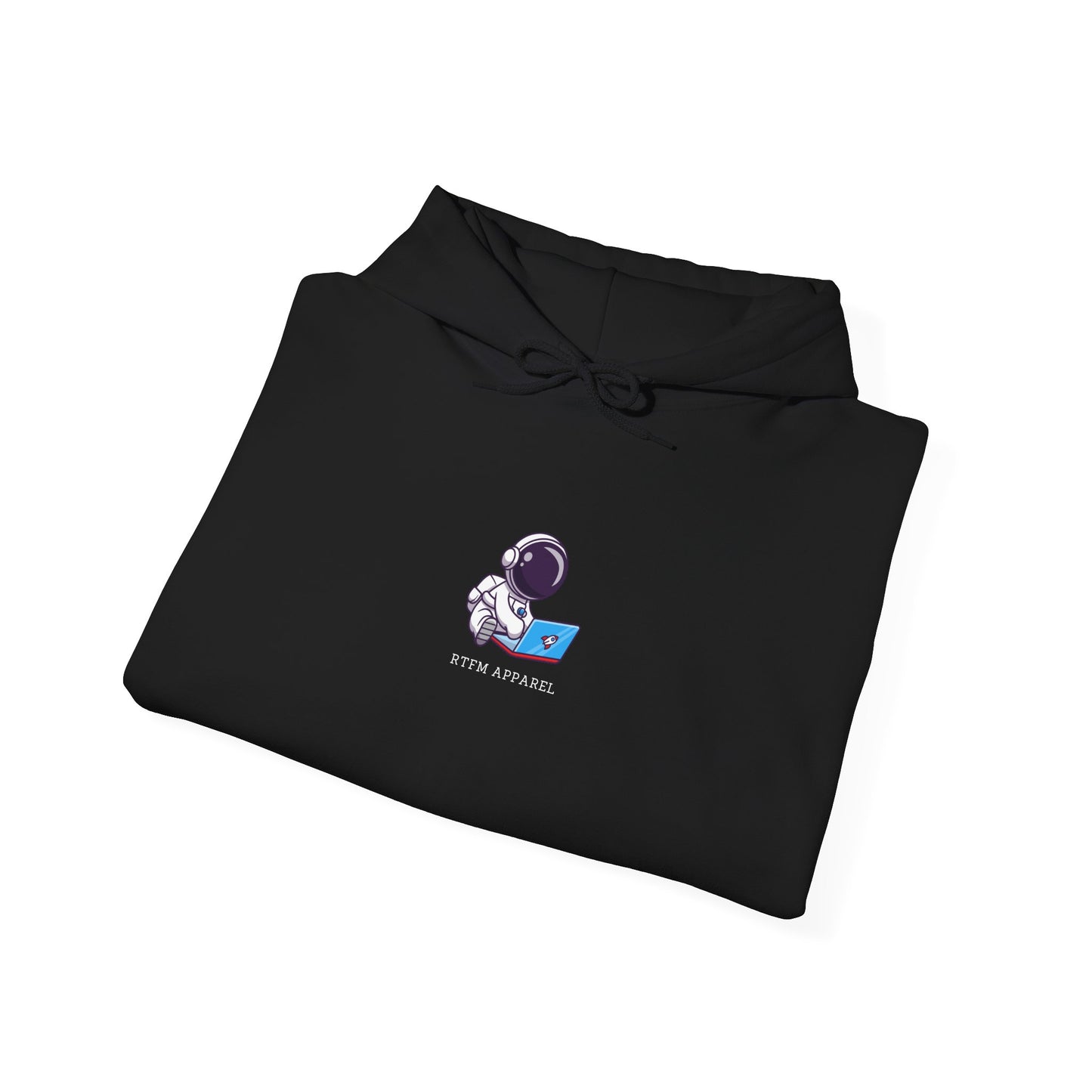RTFM Apparel Hoodie - Astronaut Tech Humor IT Sysadmin Space Theme